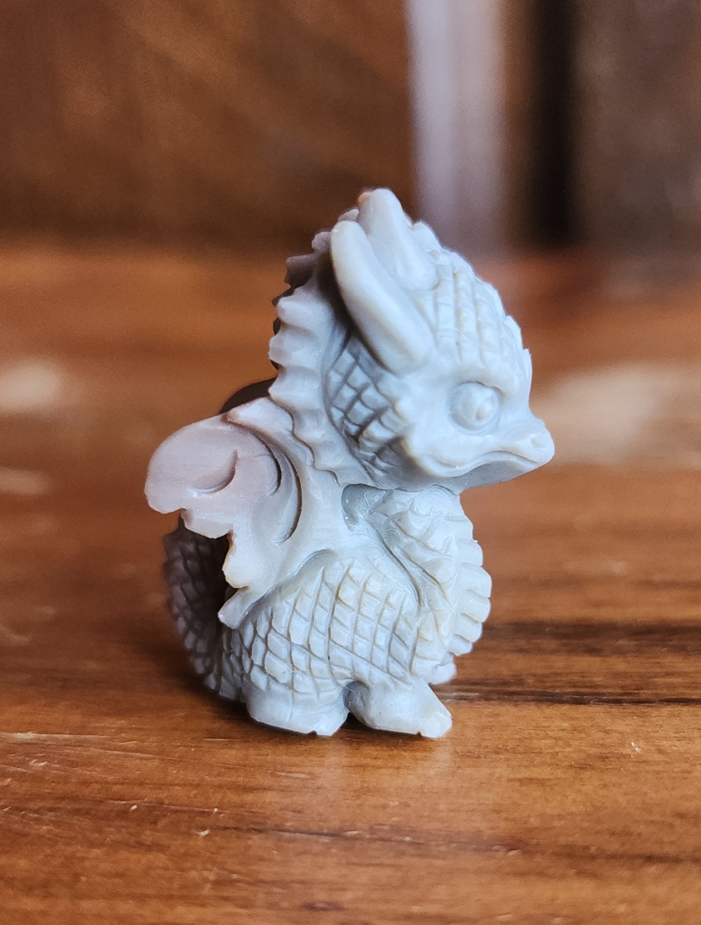 Alashan Agate Dragon - Grey