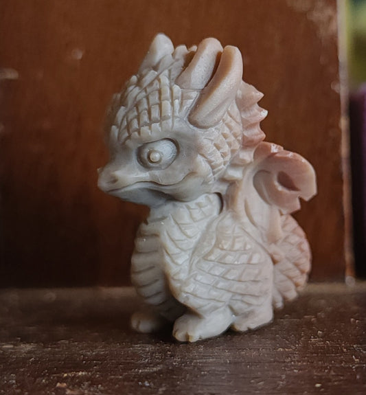 Alashan Agate Dragon - Grey