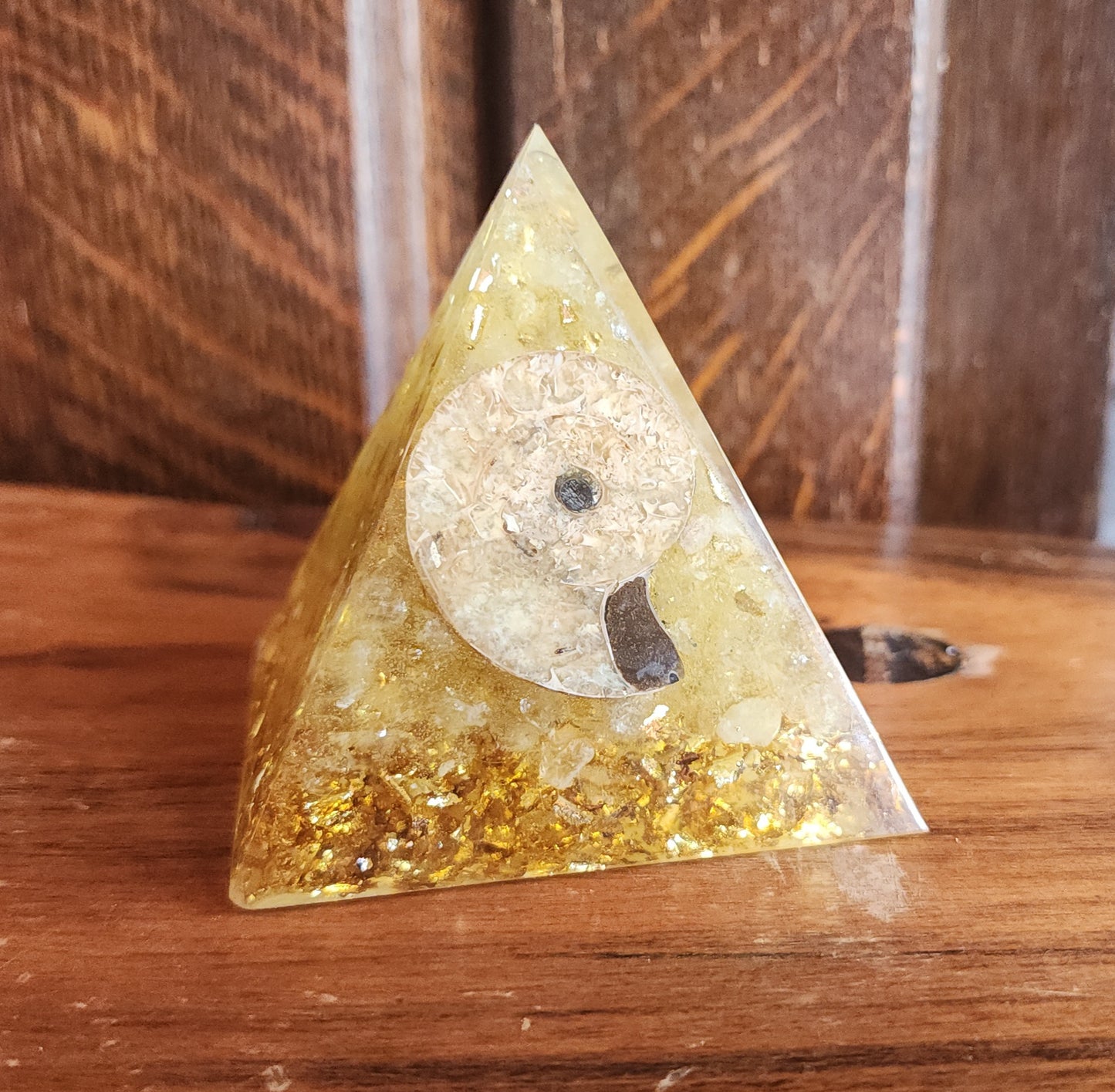 Citrine & Ammonite Orgonite