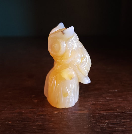 Agate Druzy Owl