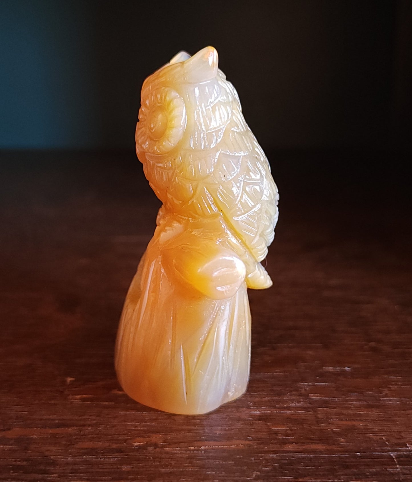 Agate Druzy Owl