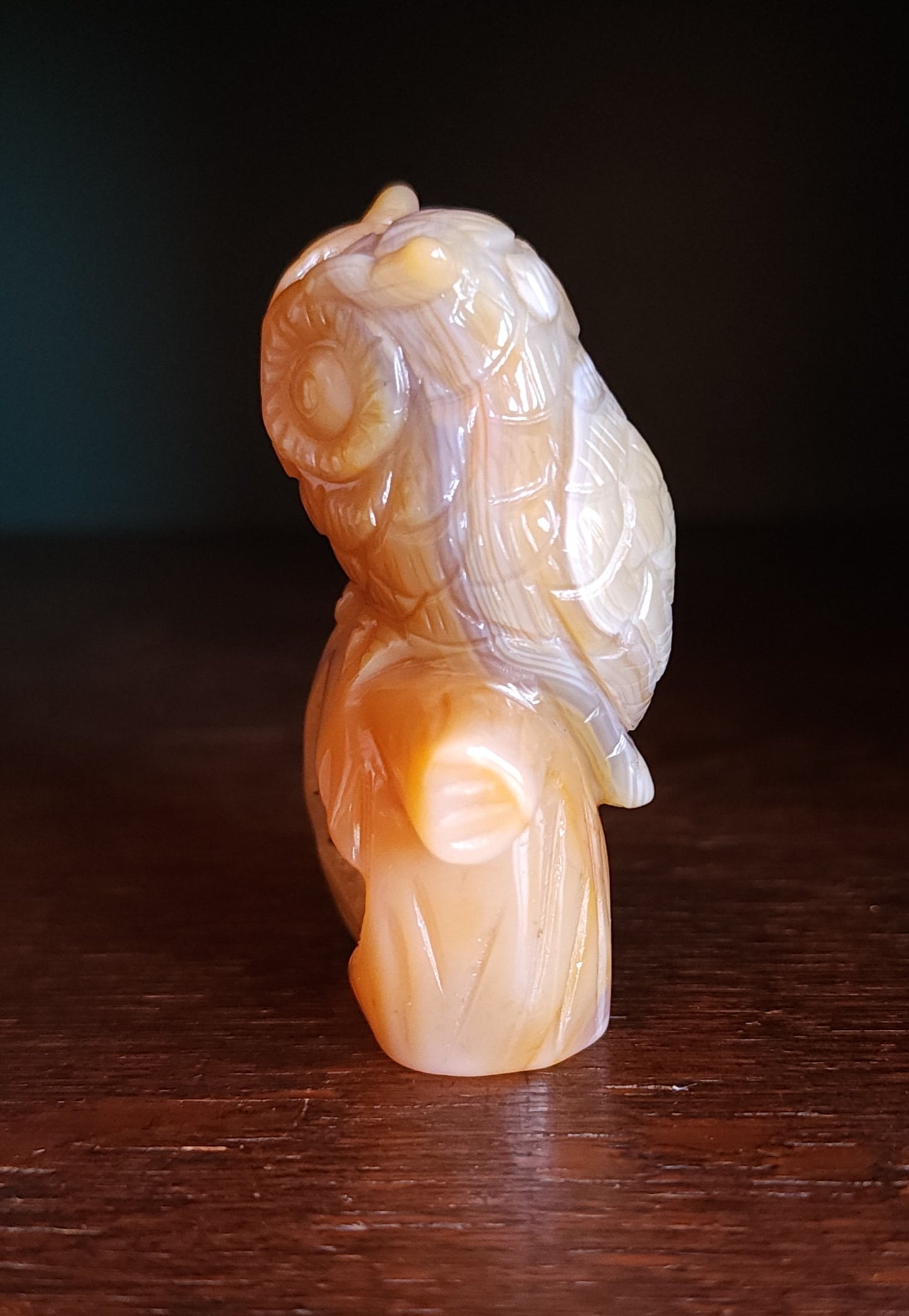 Agate Druzy Owl