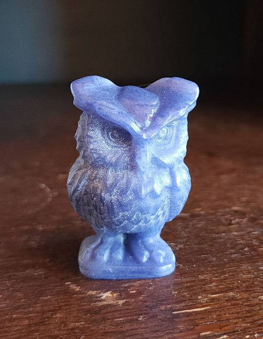 Blue Aventurine Owl