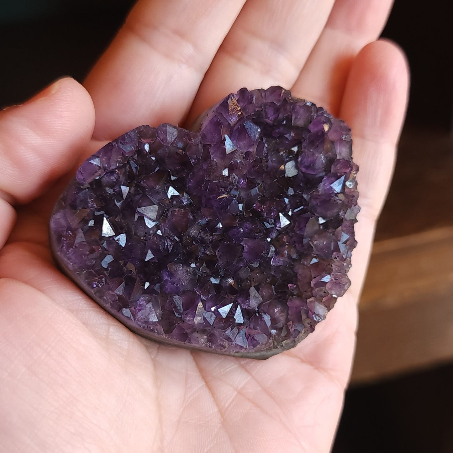 Amethyst Druzy Heart