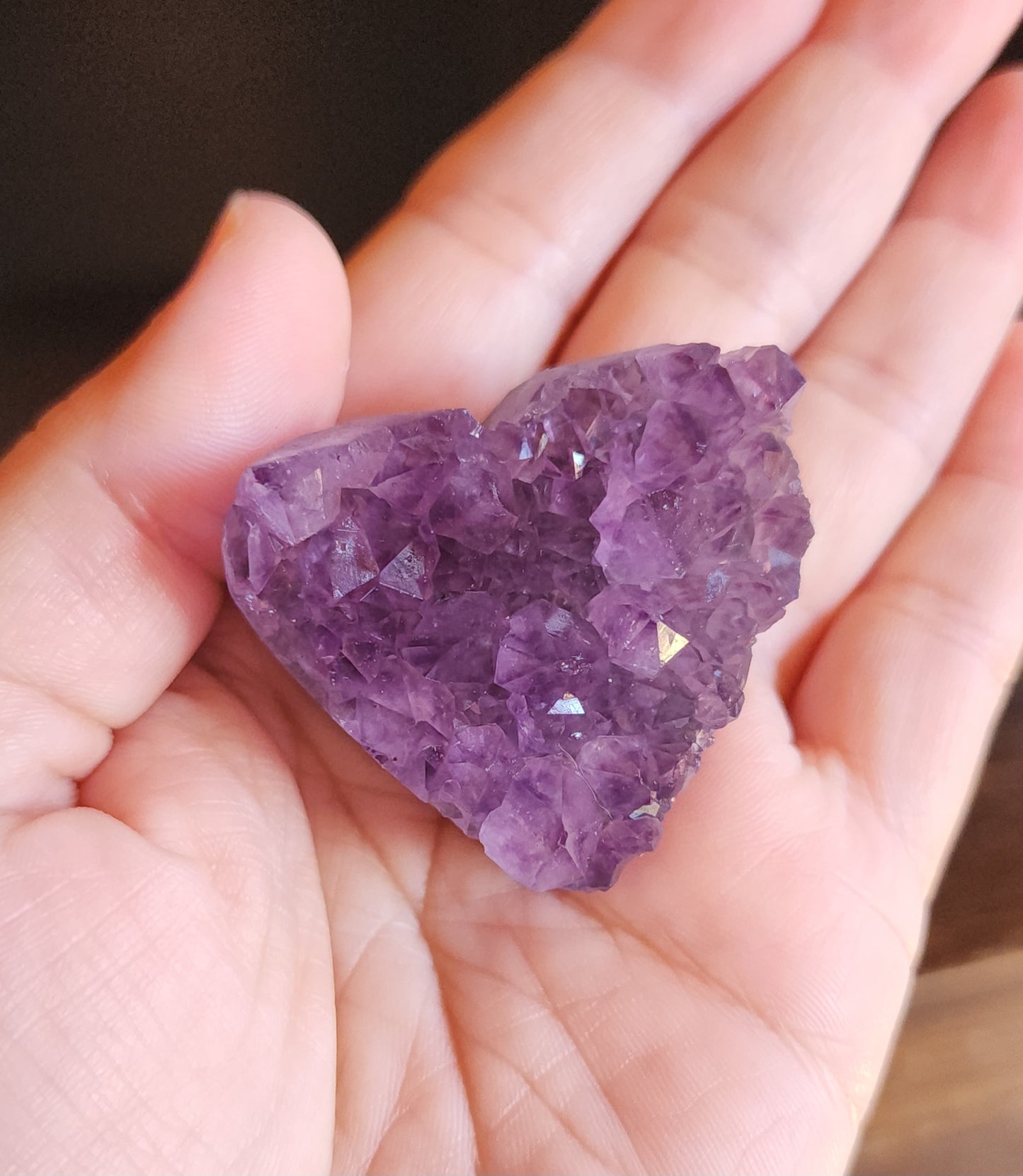 Amethyst Druzy Heart