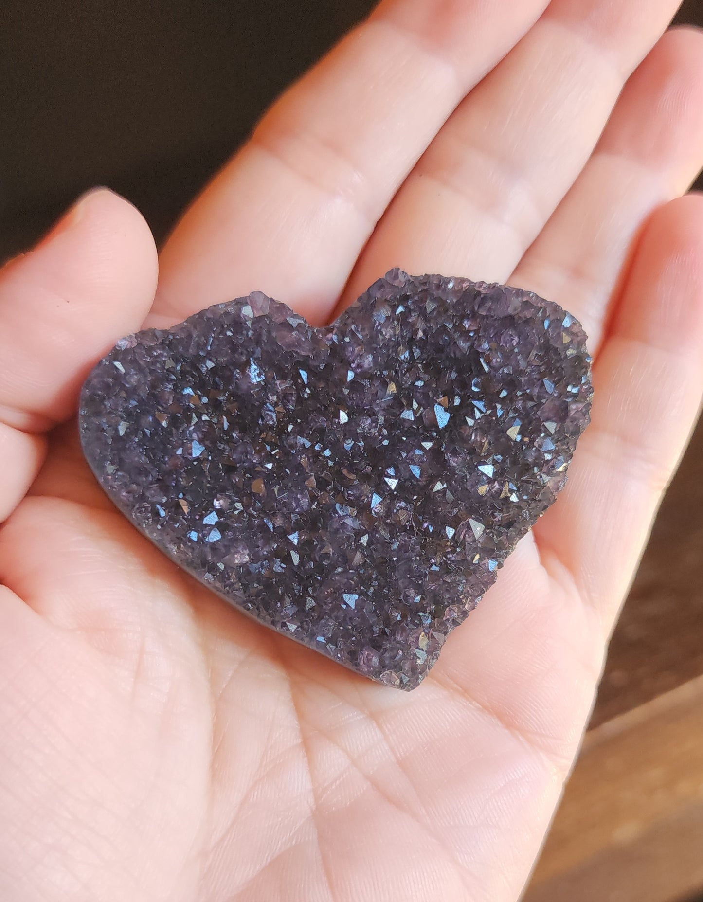 Amethyst Druzy Heart