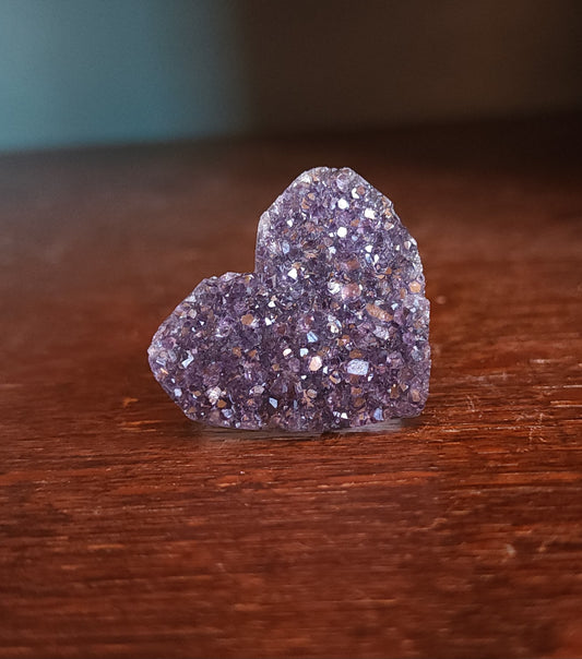 Amethyst Druzy Heart