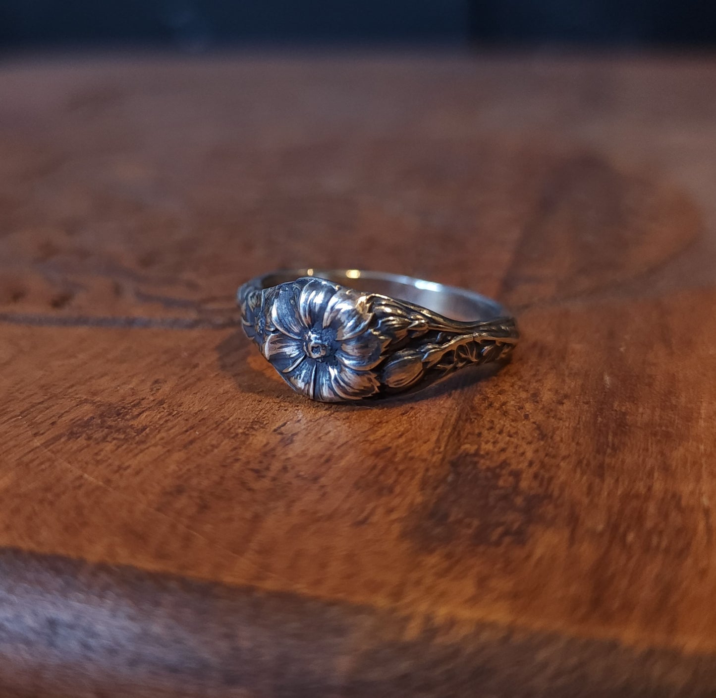 Handcrafted Floral Sterling Silver Ring