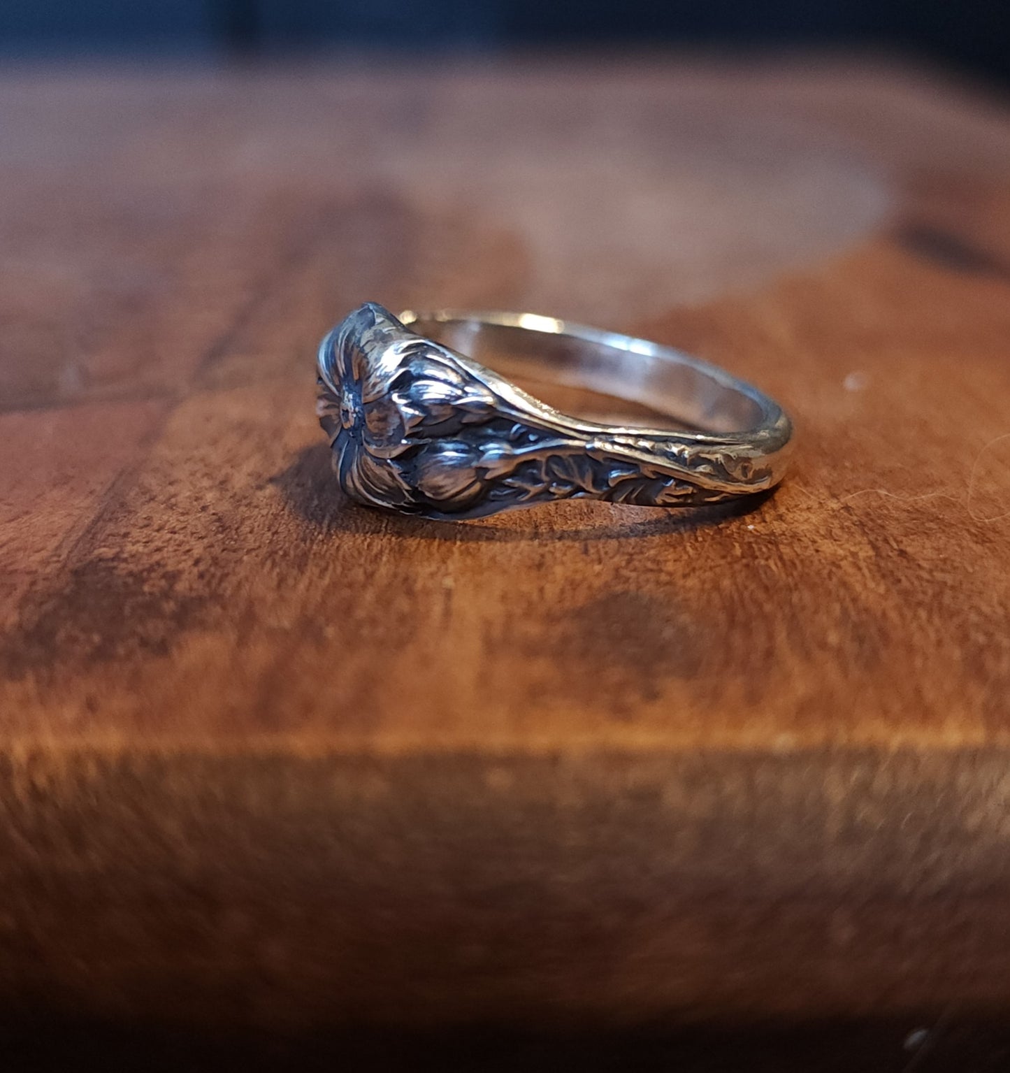 Handcrafted Floral Sterling Silver Ring