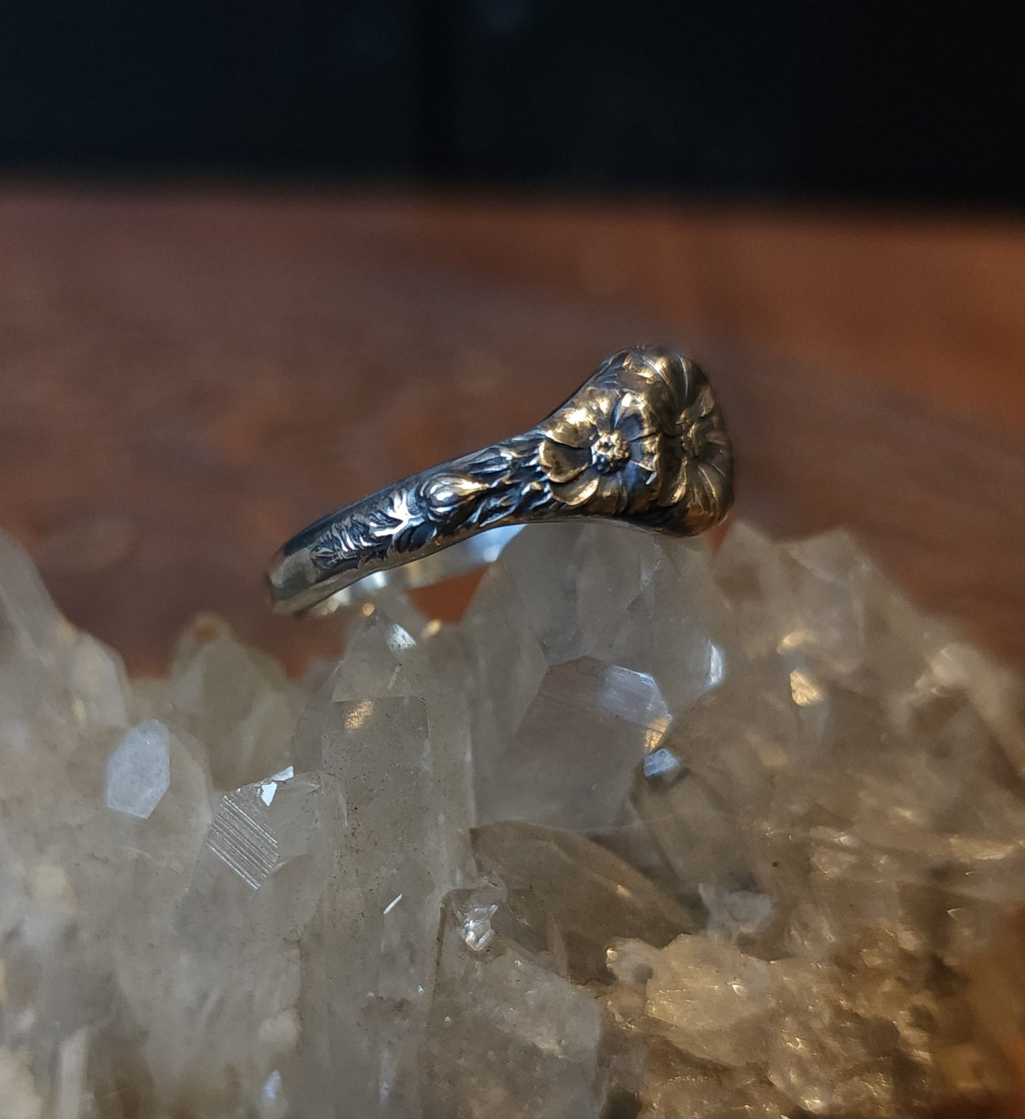 Handcrafted Floral Sterling Silver Ring