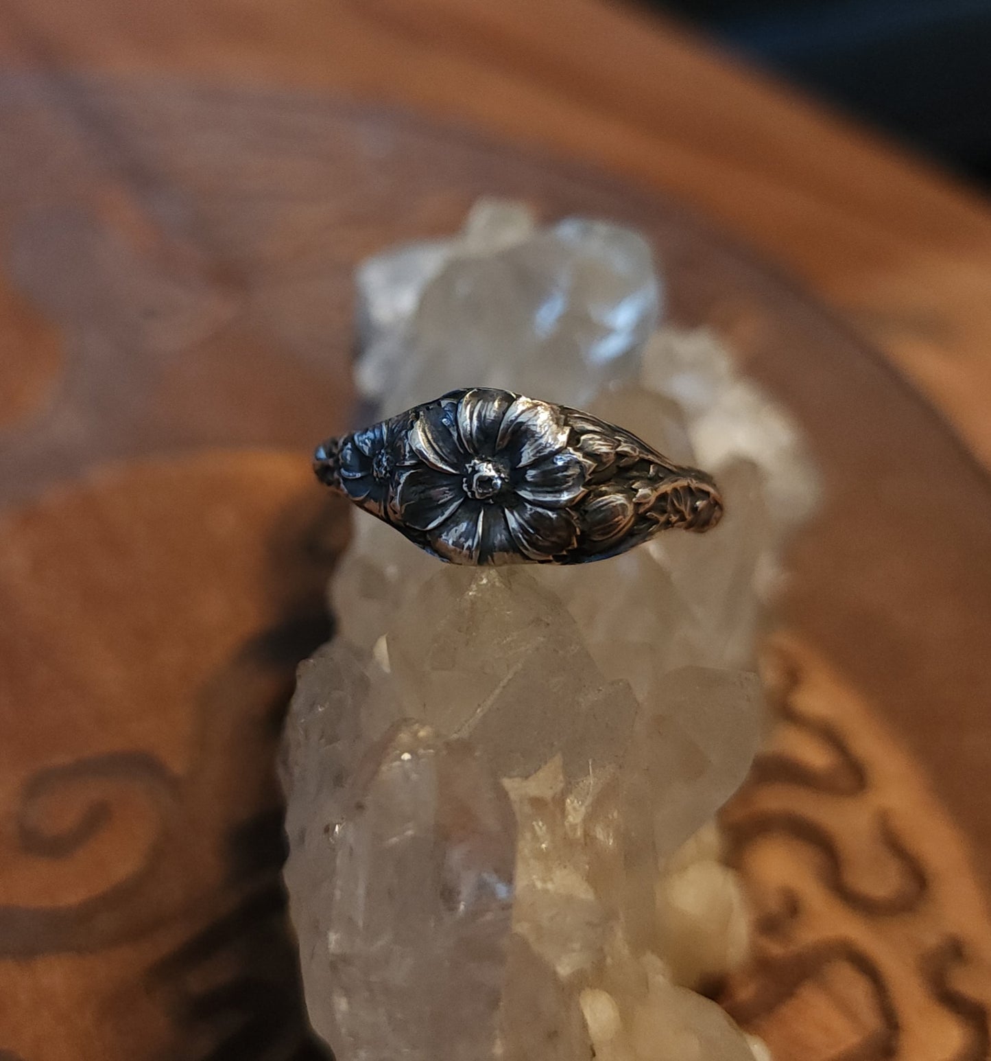 Handcrafted Floral Sterling Silver Ring