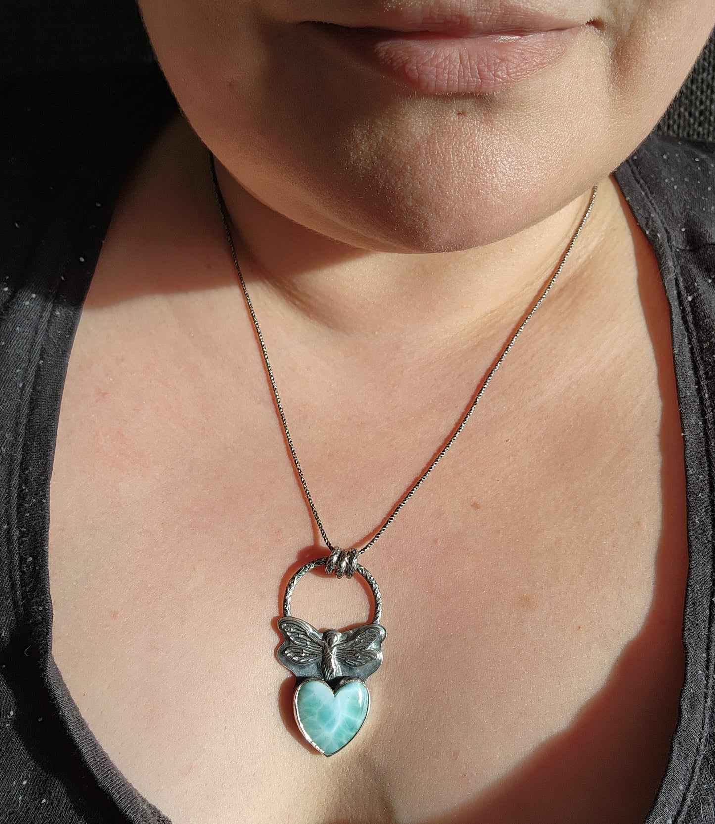 "Blue Fairy" Sterling Silver & Larimar Pendant