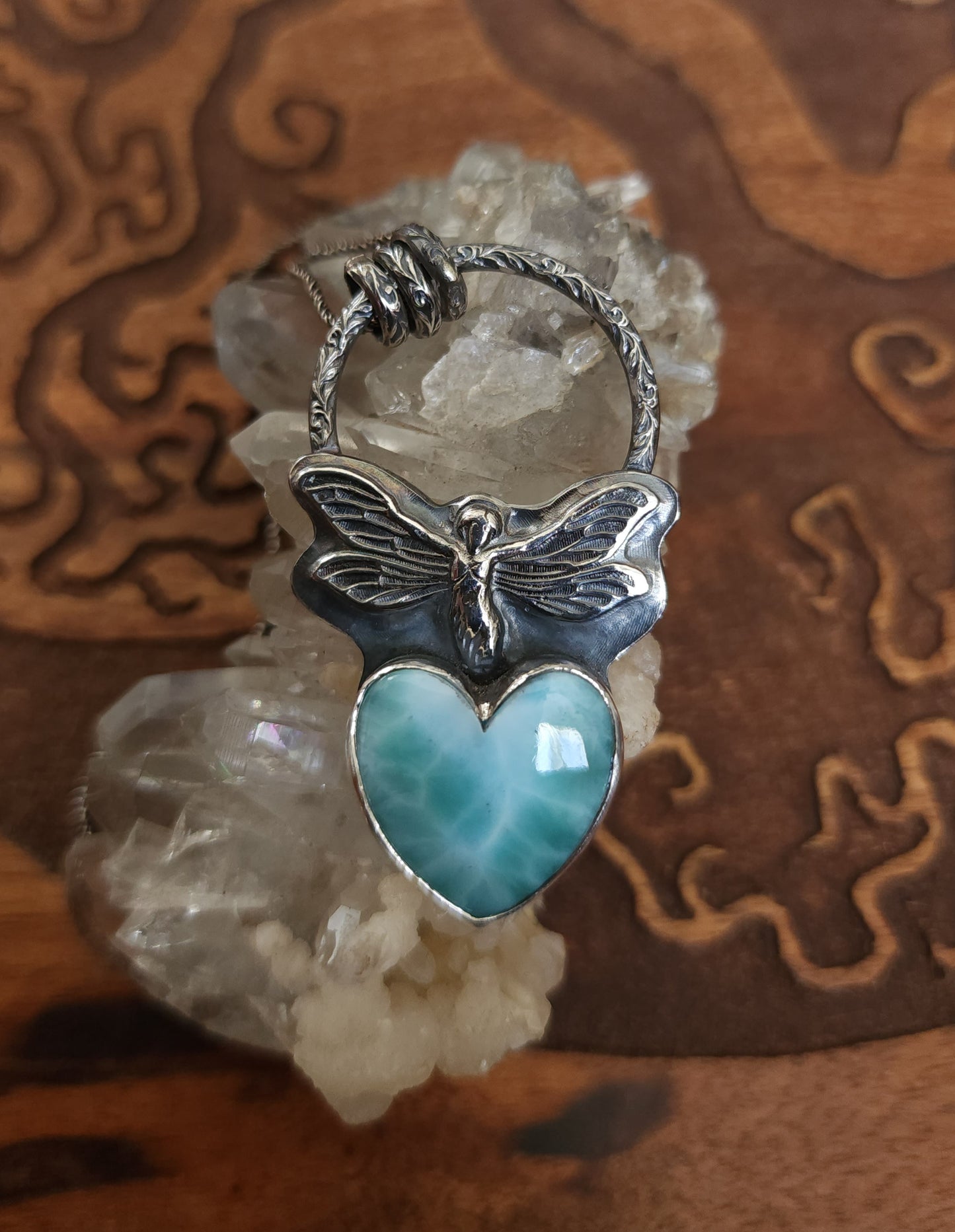 "Blue Fairy" Sterling Silver & Larimar Pendant