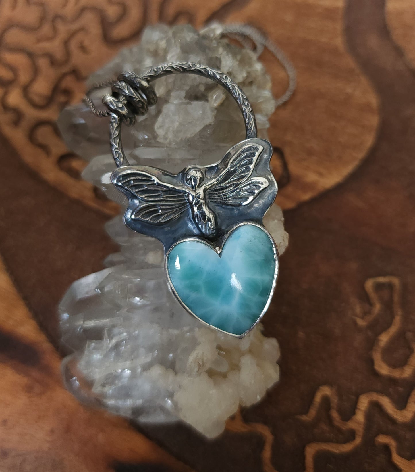 "Blue Fairy" Sterling Silver & Larimar Pendant