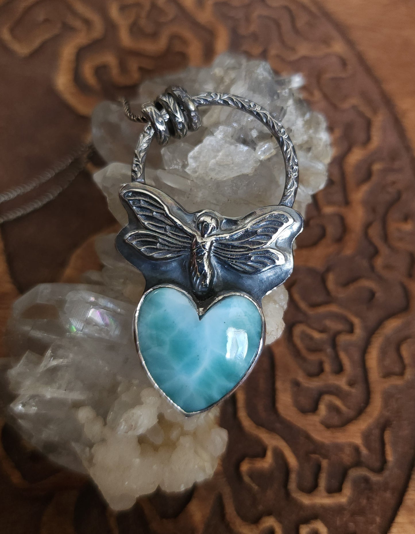 "Blue Fairy" Sterling Silver & Larimar Pendant