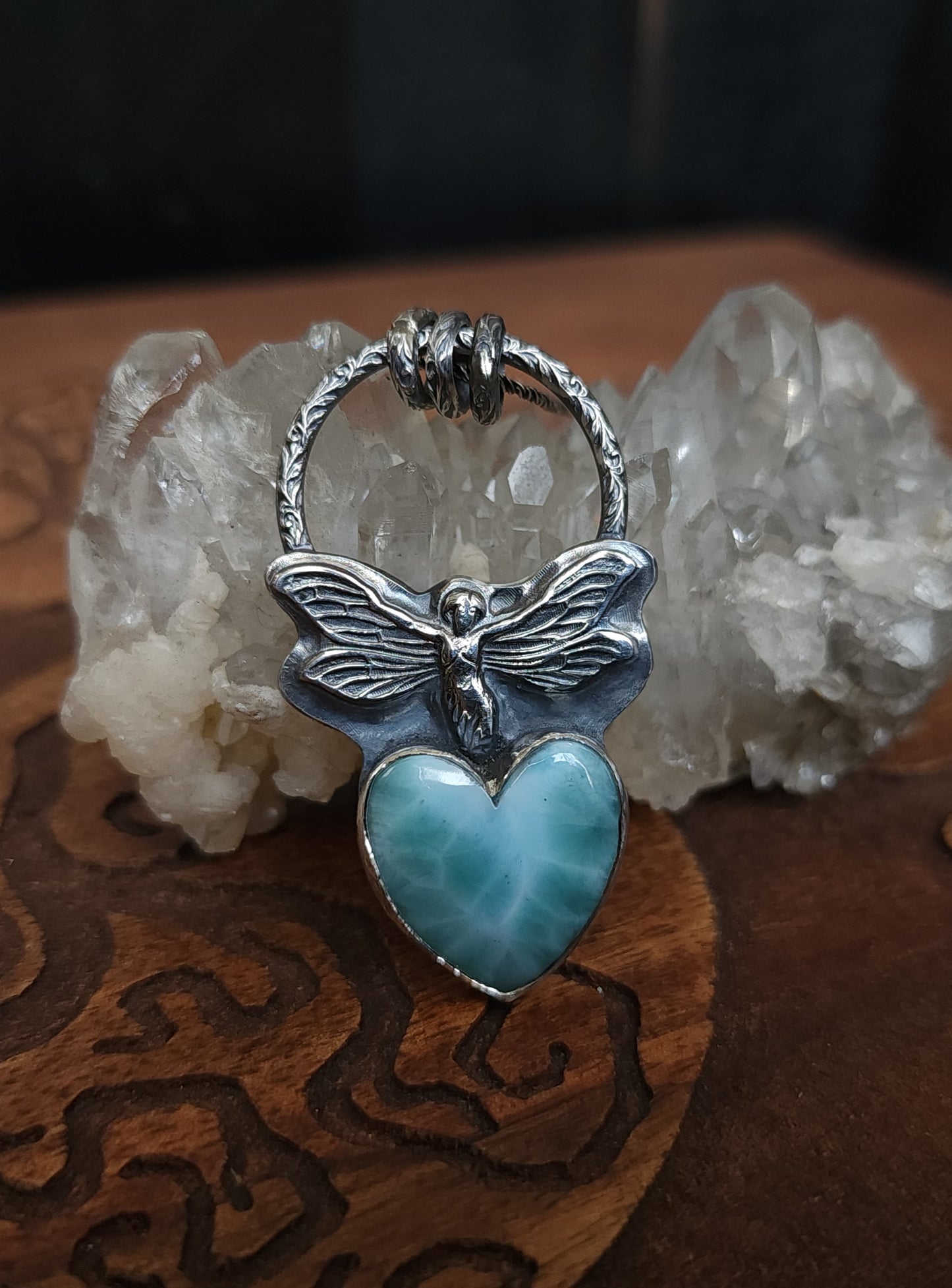 "Blue Fairy" Sterling Silver & Larimar Pendant