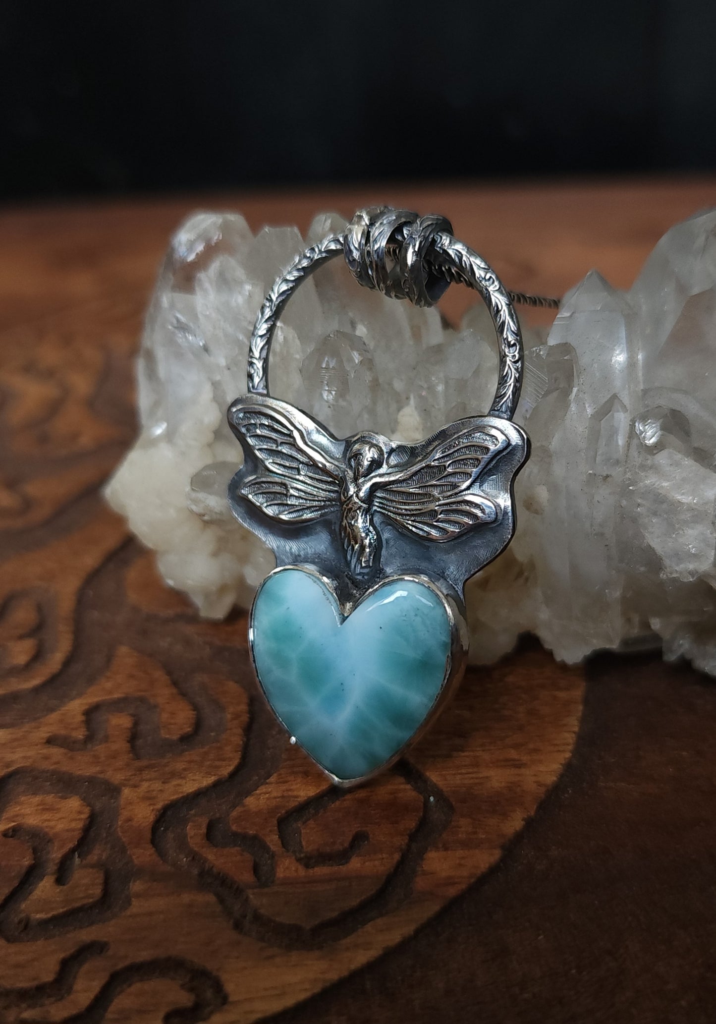 "Blue Fairy" Sterling Silver & Larimar Pendant