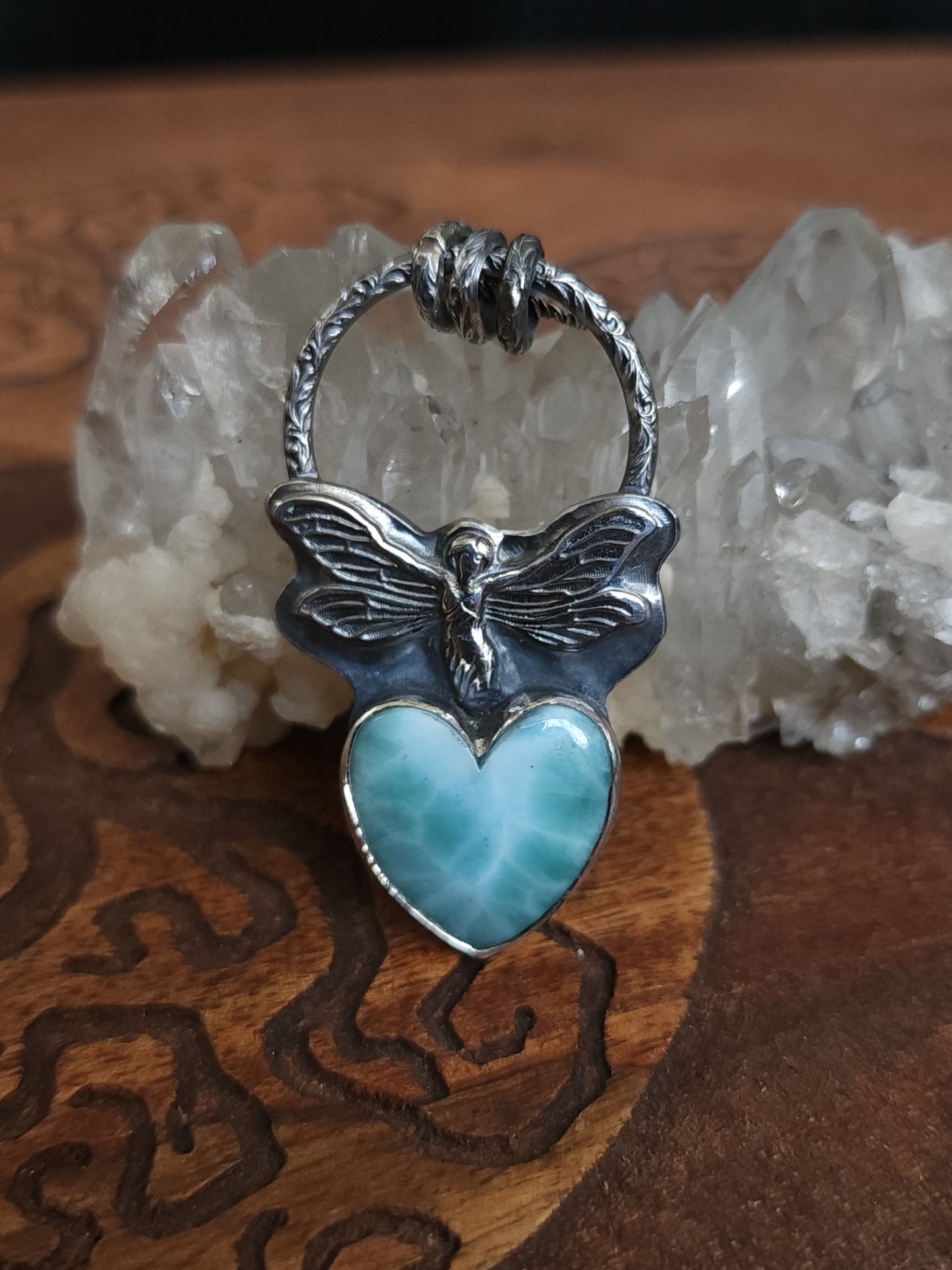"Blue Fairy" Sterling Silver & Larimar Pendant