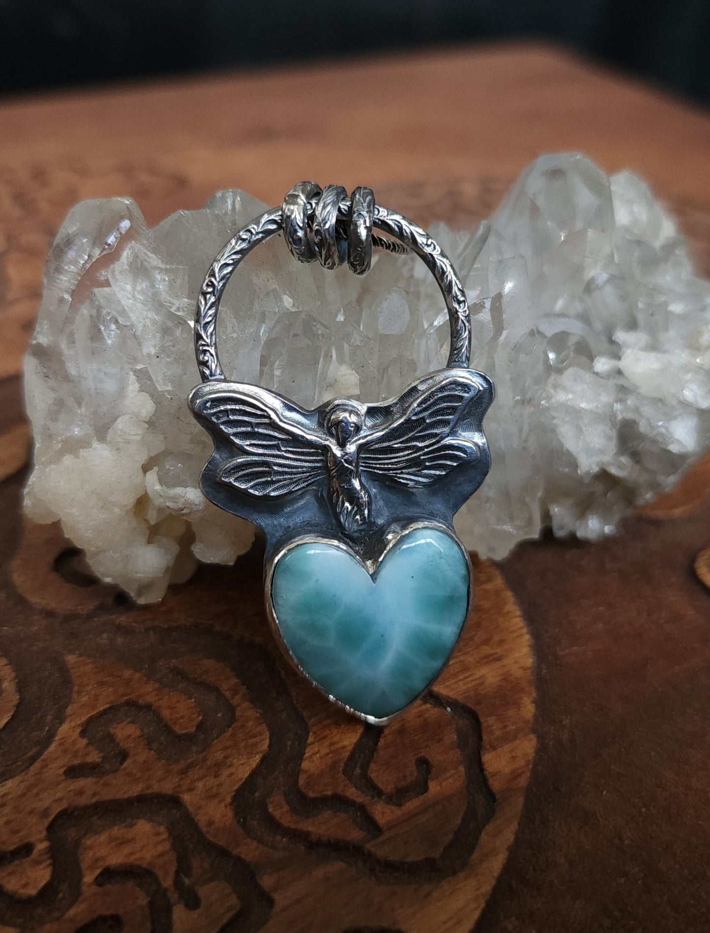 "Blue Fairy" Sterling Silver & Larimar Pendant