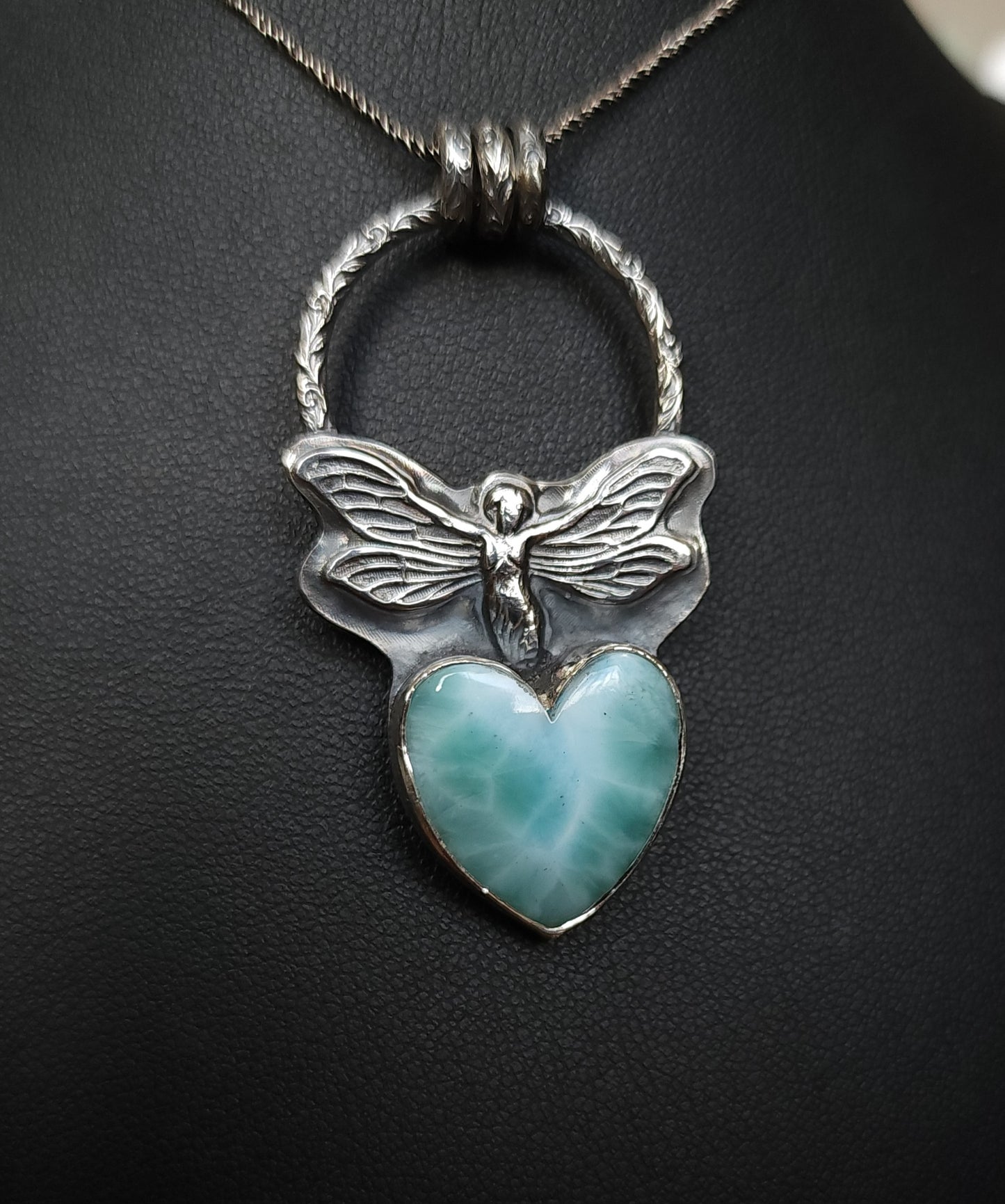 "Blue Fairy" Sterling Silver & Larimar Pendant