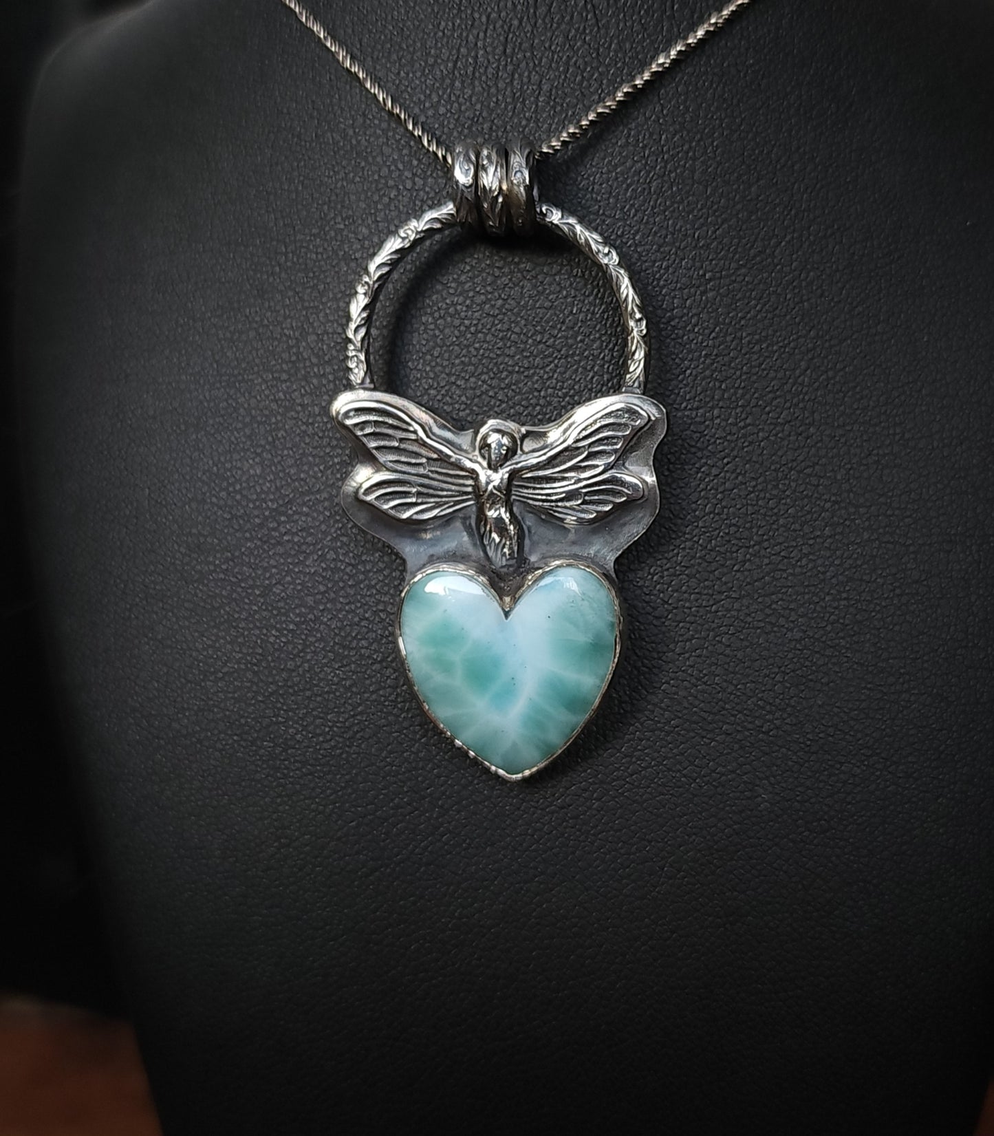 "Blue Fairy" Sterling Silver & Larimar Pendant