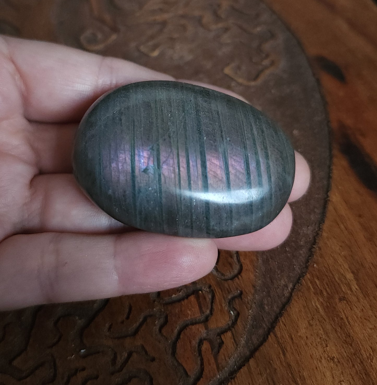 Unique Labradorite Palmstone