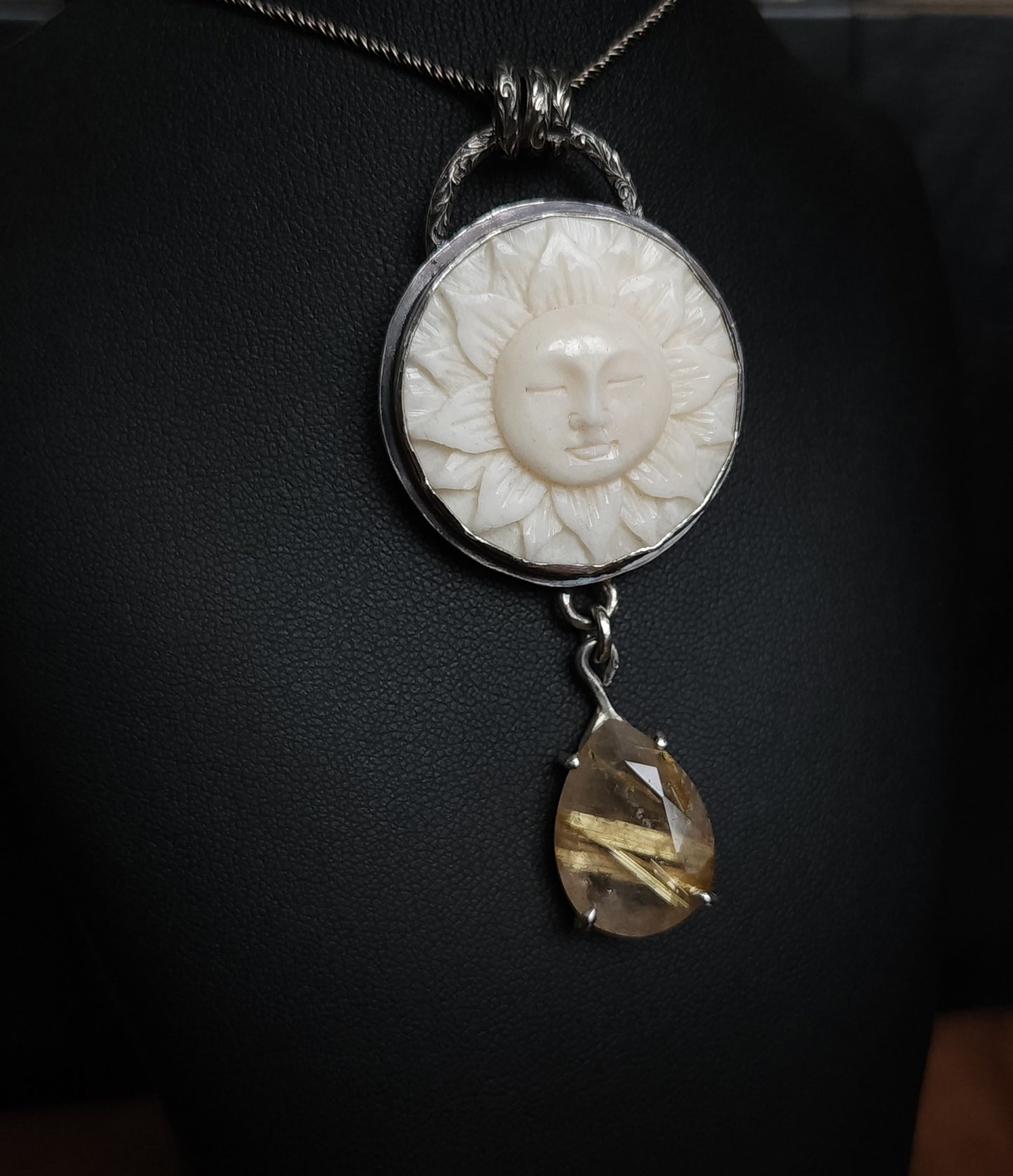 "Sunflower" Sterling Silver Pendant