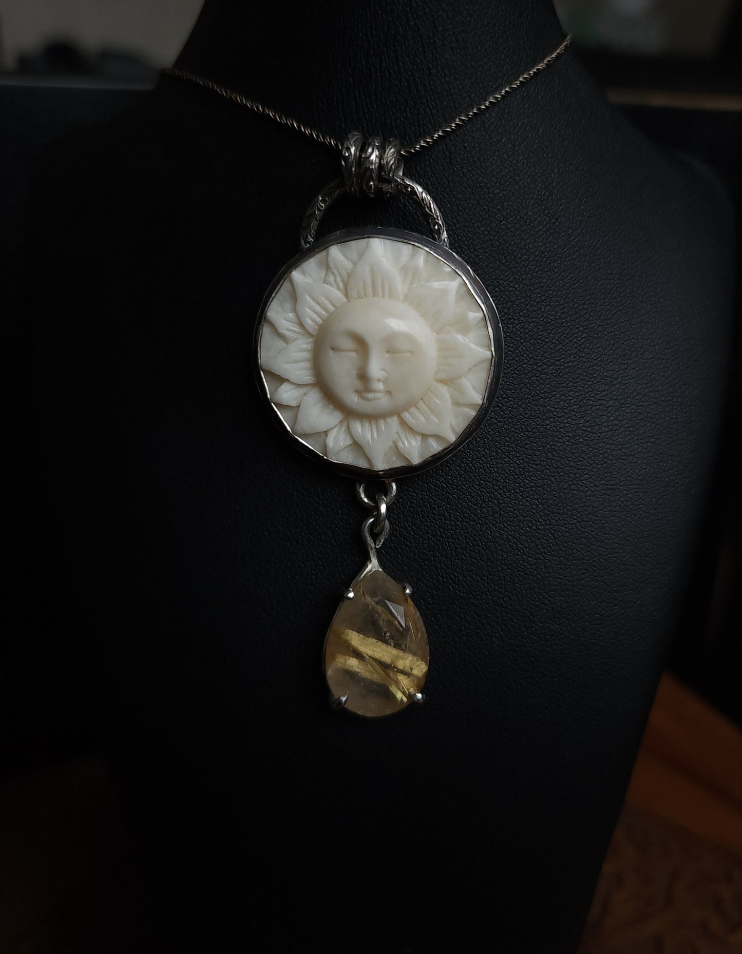 "Sunflower" Sterling Silver Pendant
