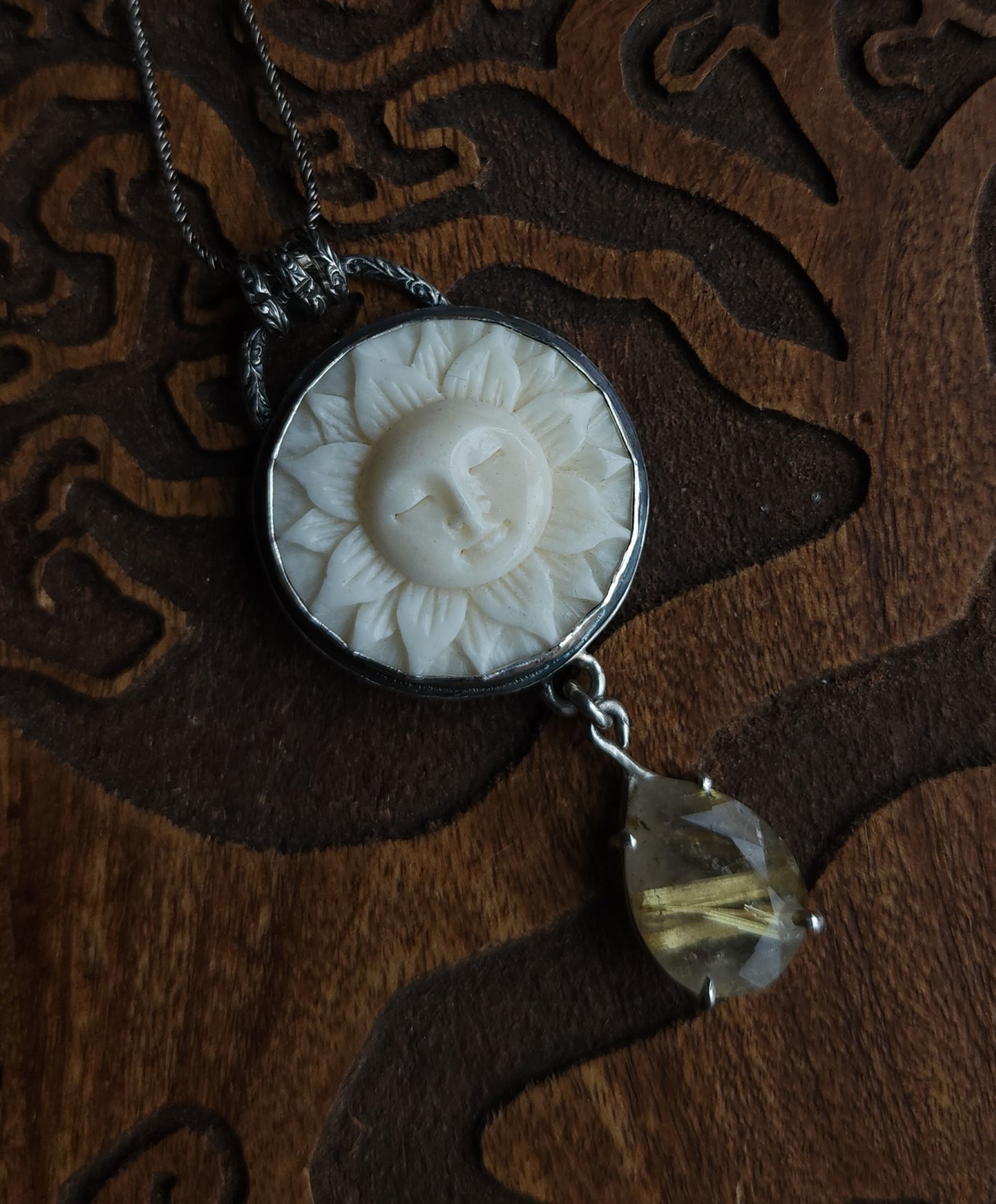 "Sunflower" Sterling Silver Pendant