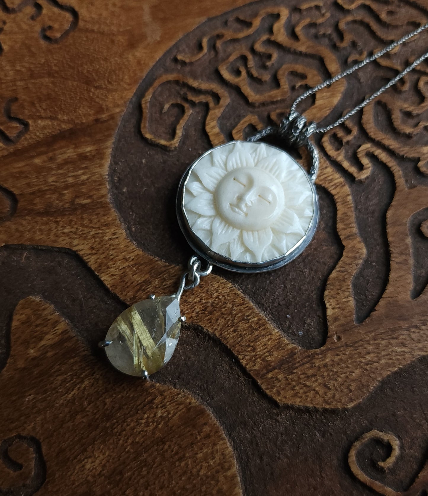"Sunflower" Sterling Silver Pendant