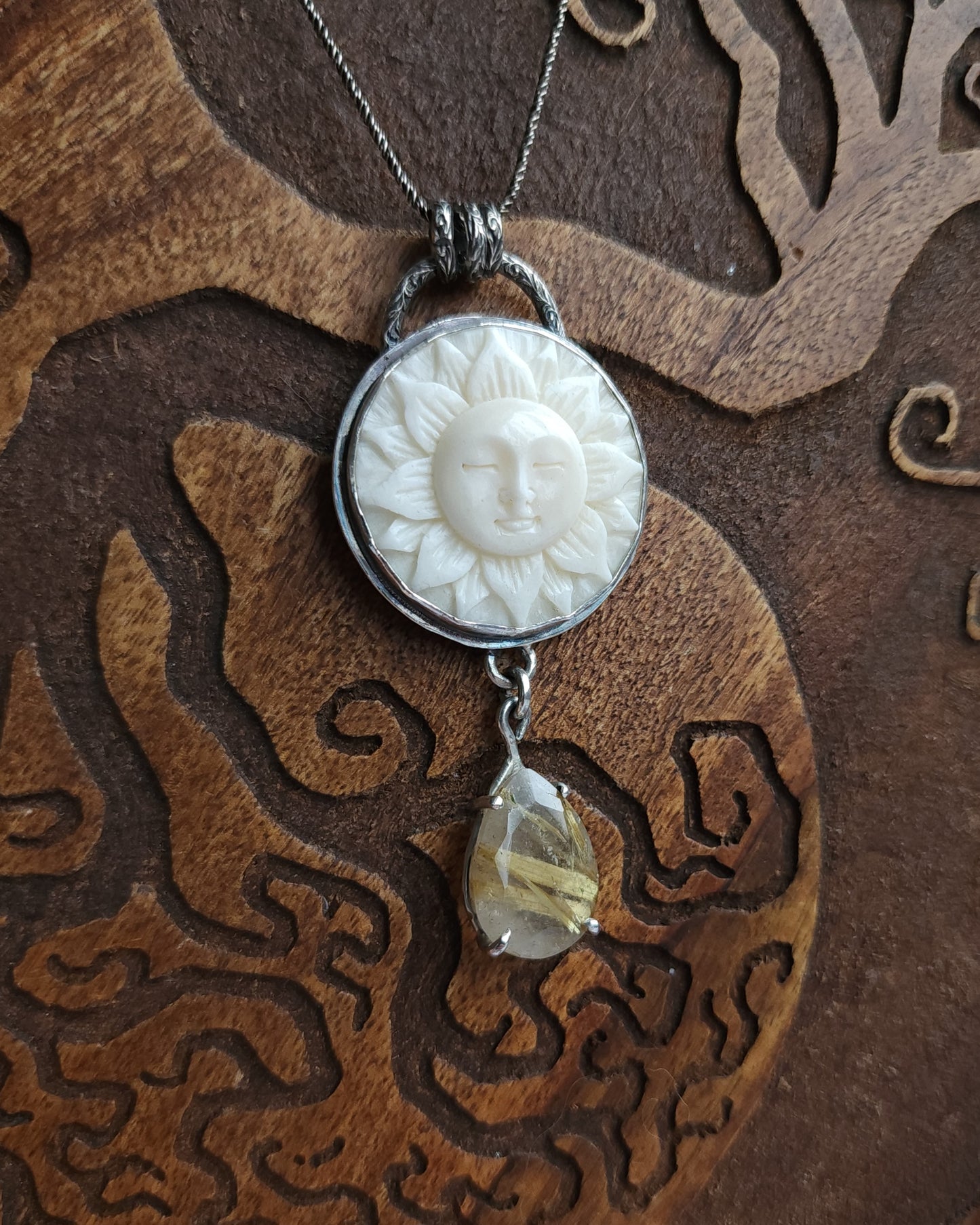 "Sunflower" Sterling Silver Pendant