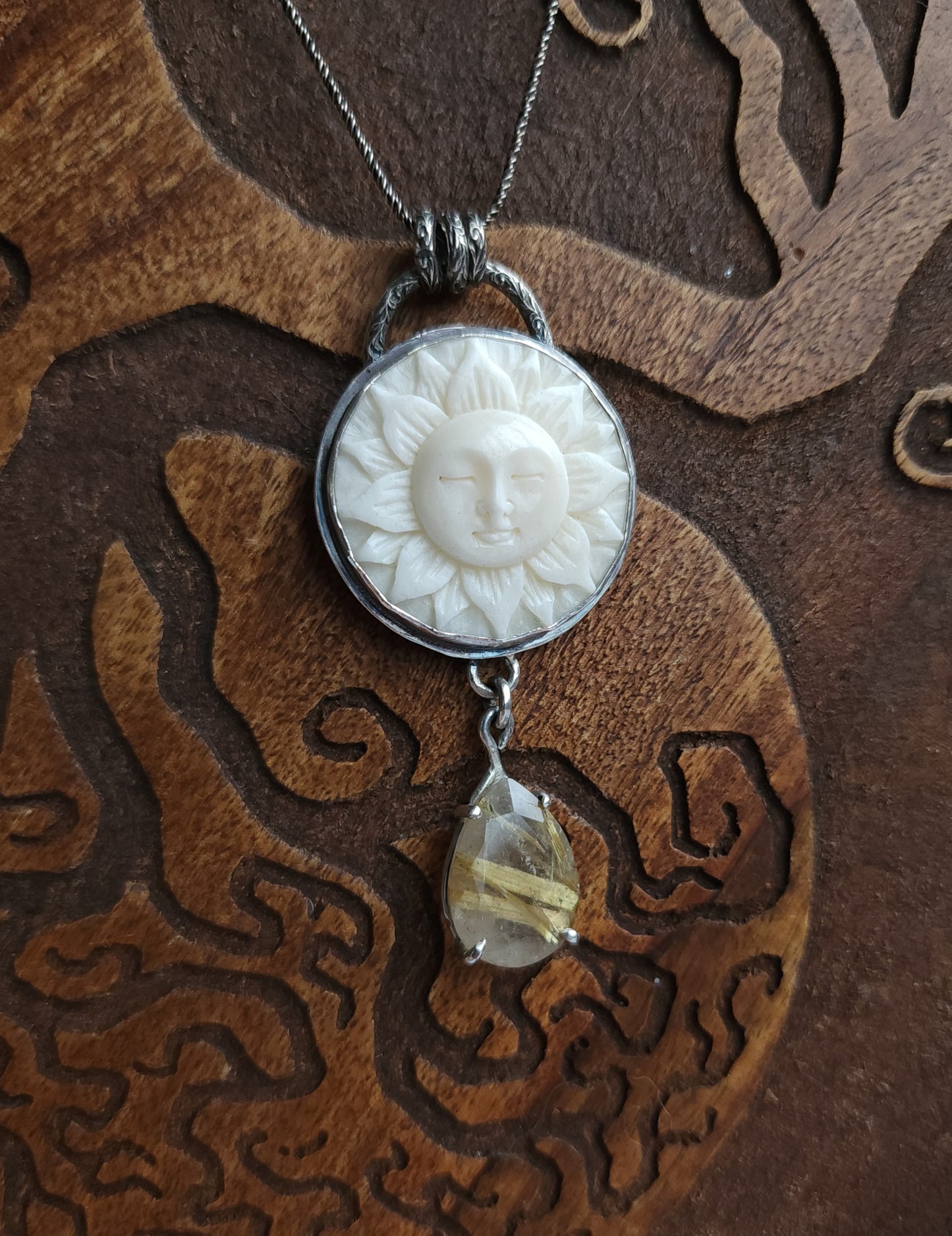 "Sunflower" Sterling Silver Pendant