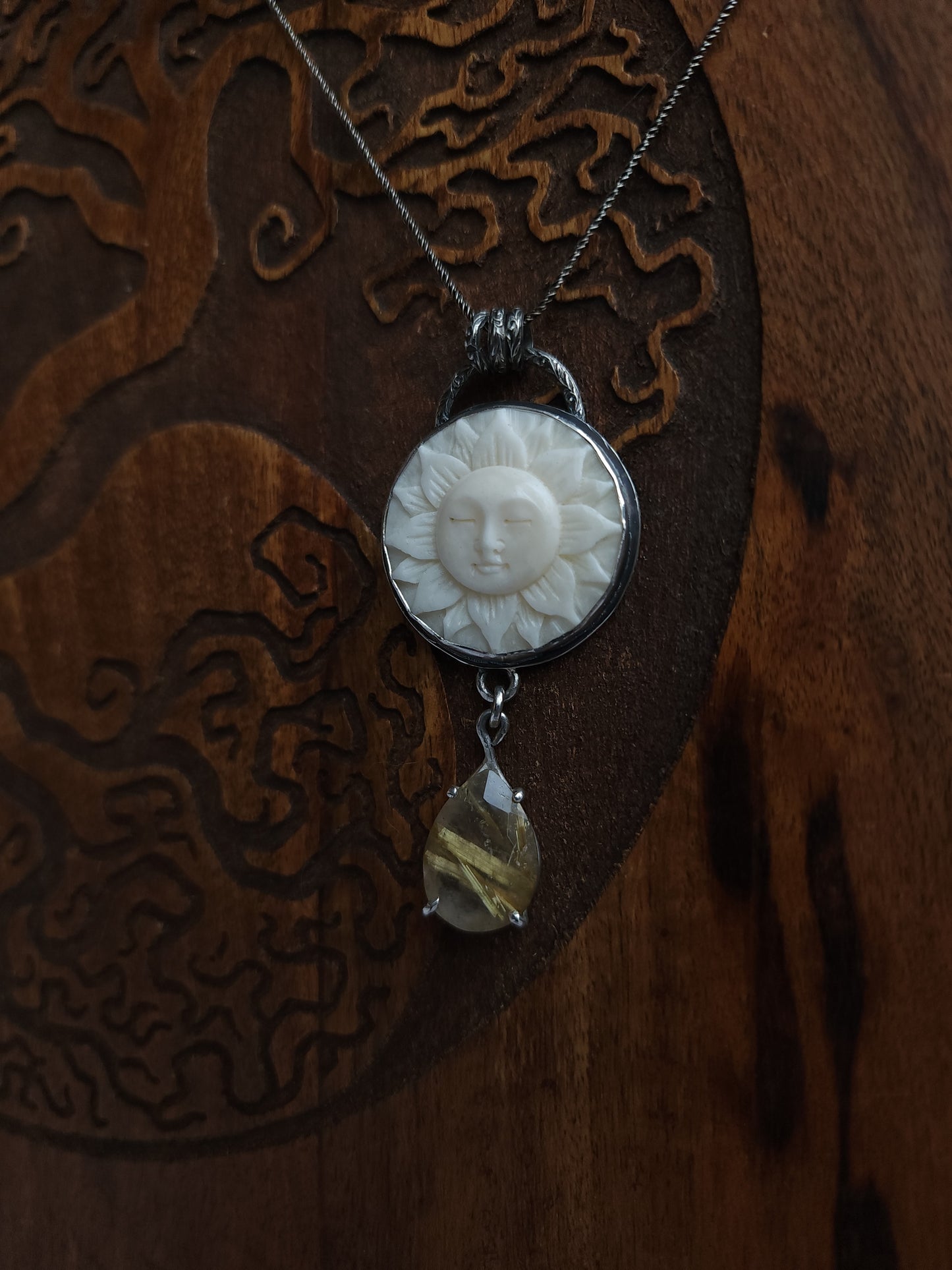 "Sunflower" Sterling Silver Pendant