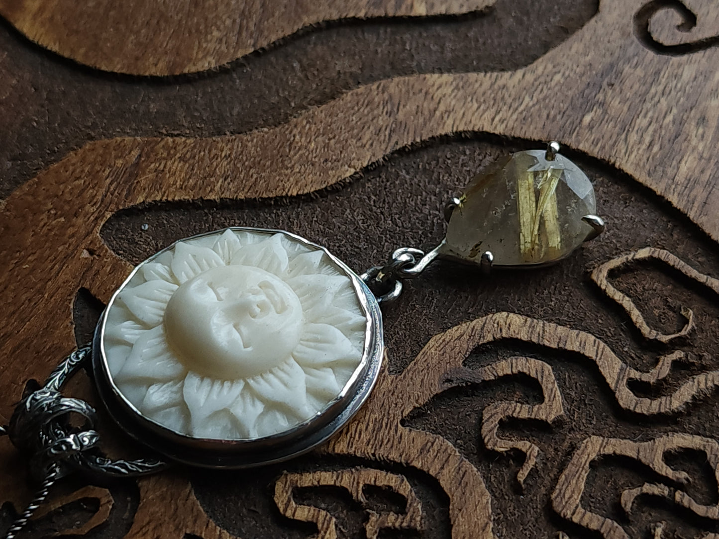 "Sunflower" Sterling Silver Pendant