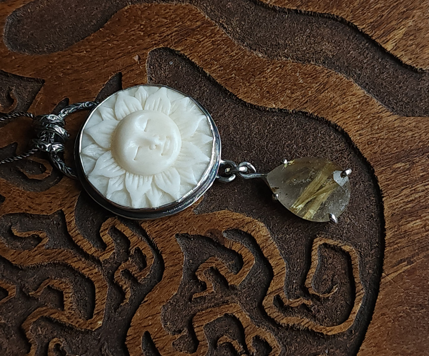 "Sunflower" Sterling Silver Pendant