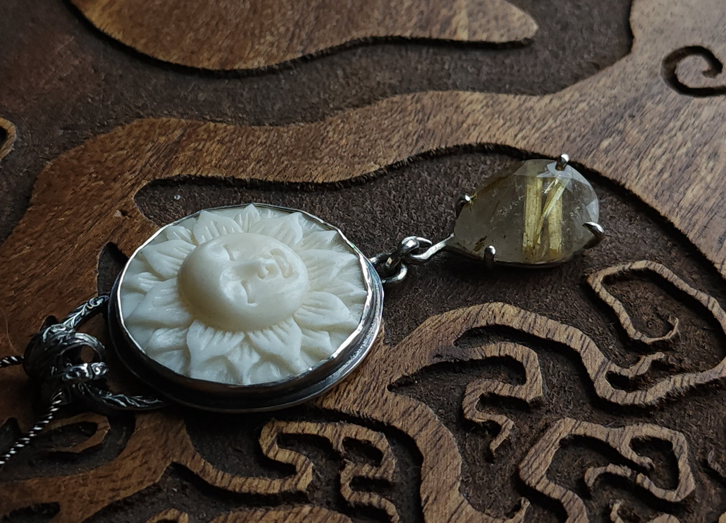 "Sunflower" Sterling Silver Pendant
