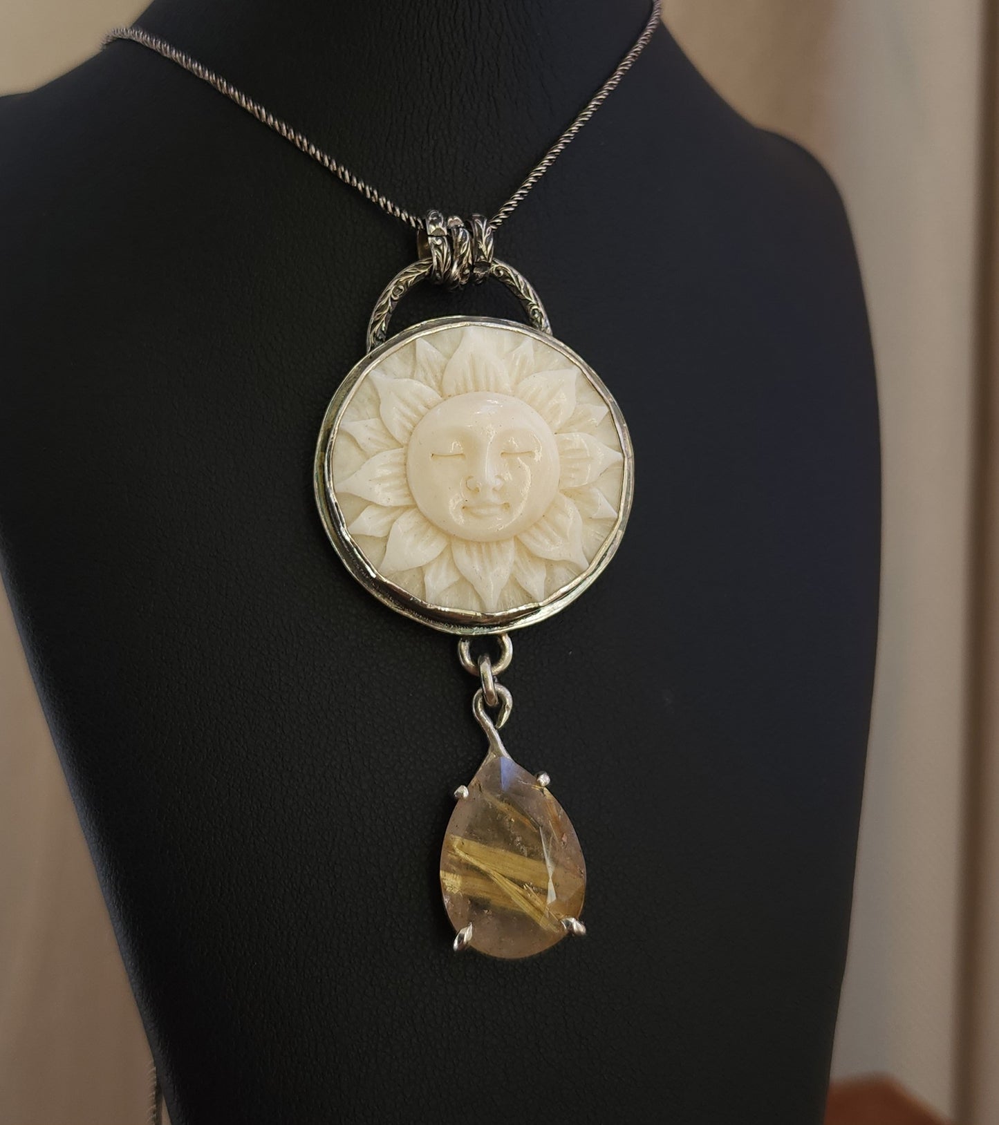"Sunflower" Sterling Silver Pendant