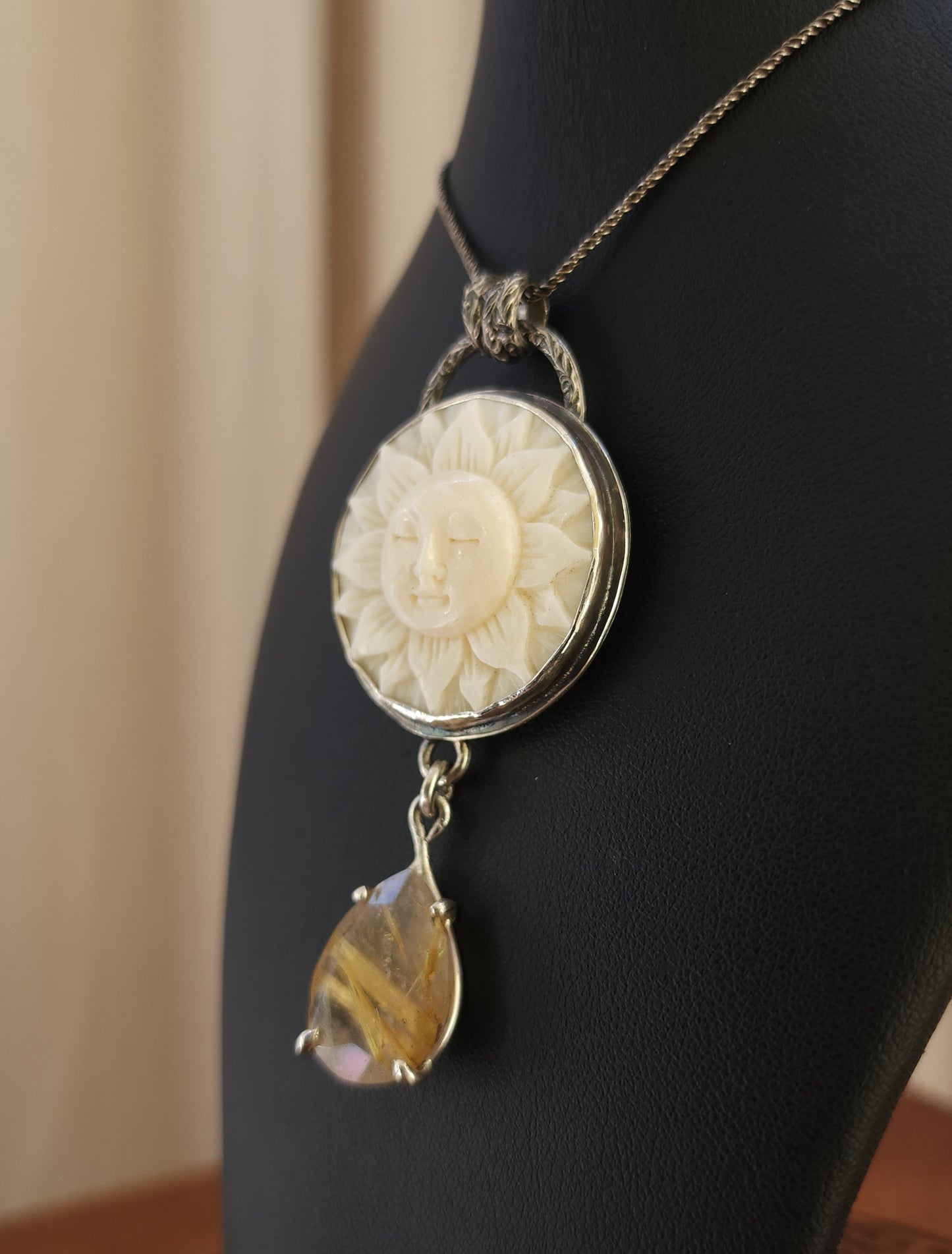 "Sunflower" Sterling Silver Pendant