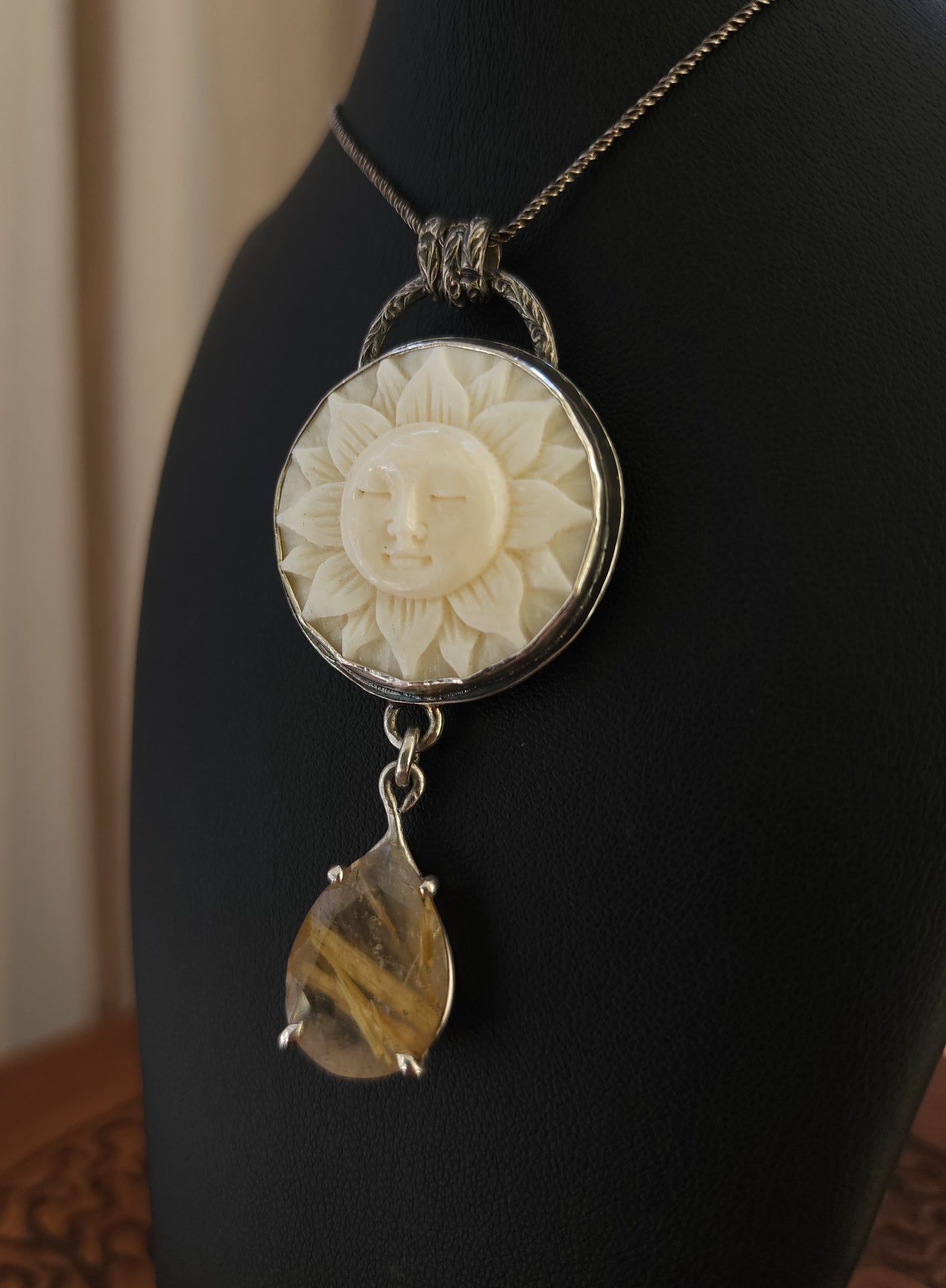 "Sunflower" Sterling Silver Pendant