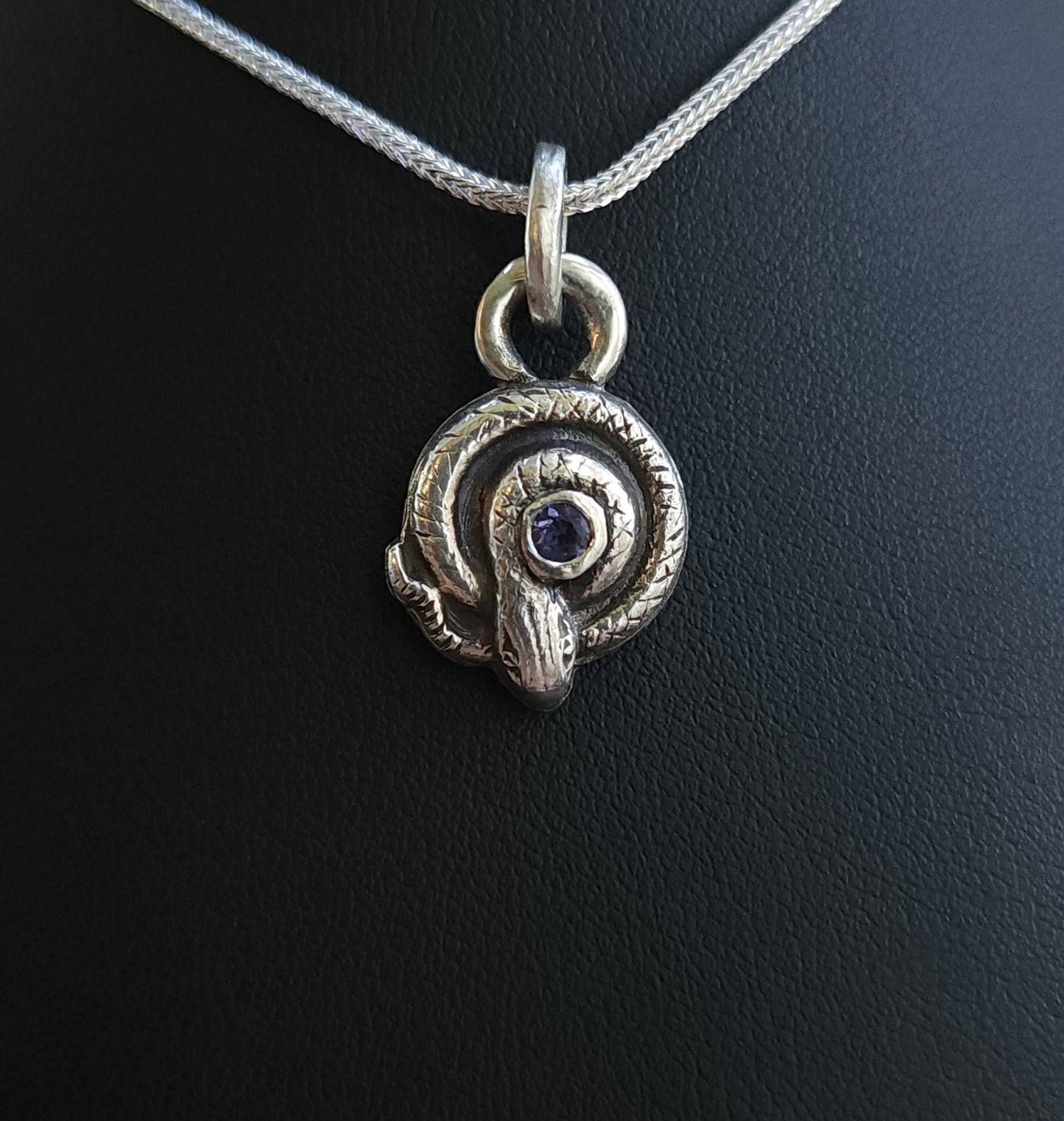 Snake Pendant with Iolite