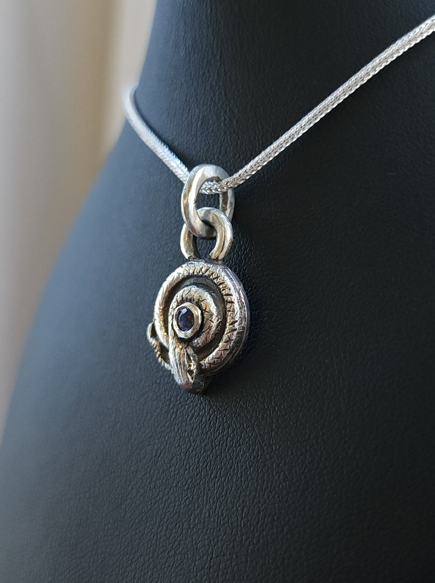 Snake Pendant with Iolite