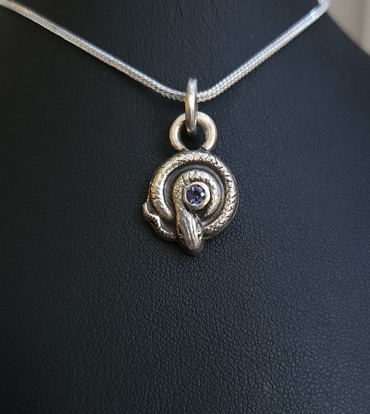 Snake Pendant with Iolite