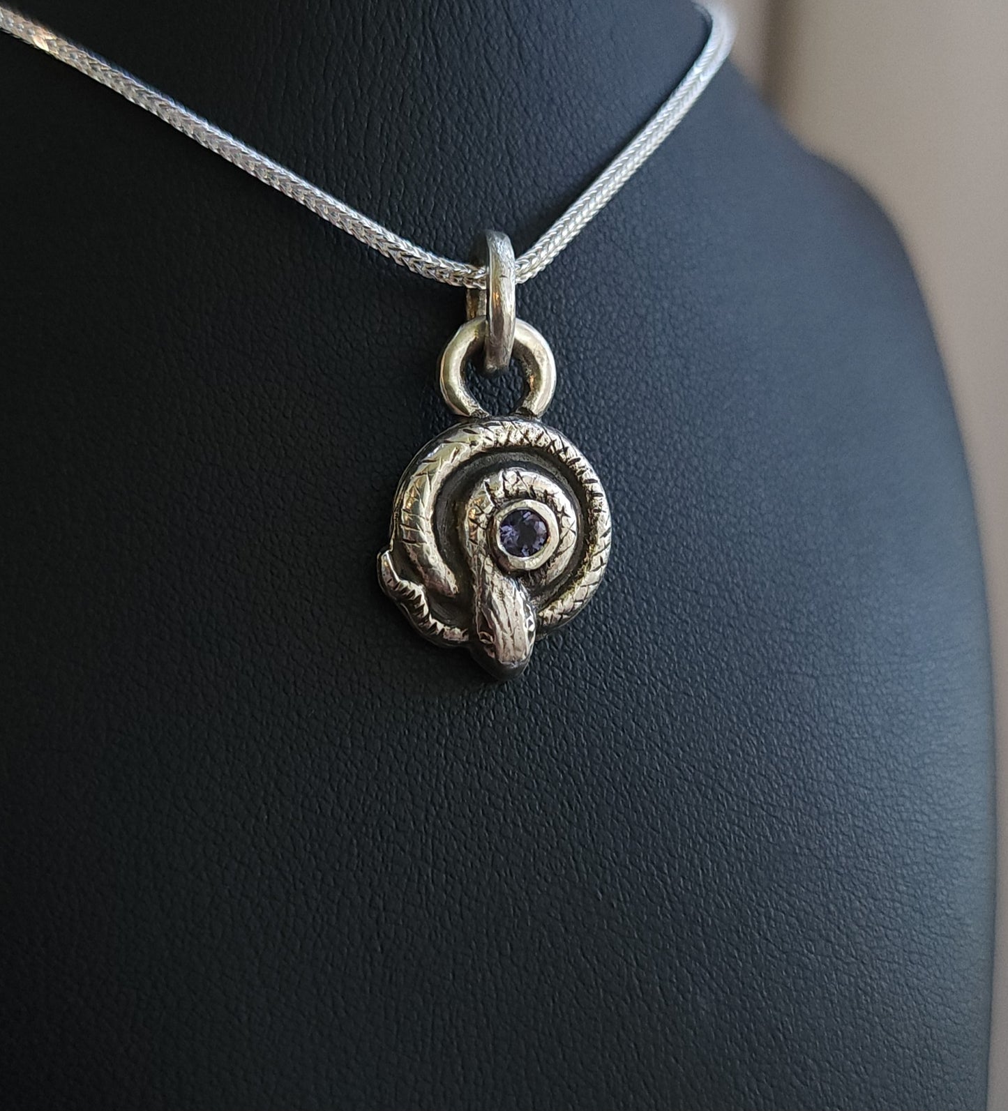 Snake Pendant with Iolite
