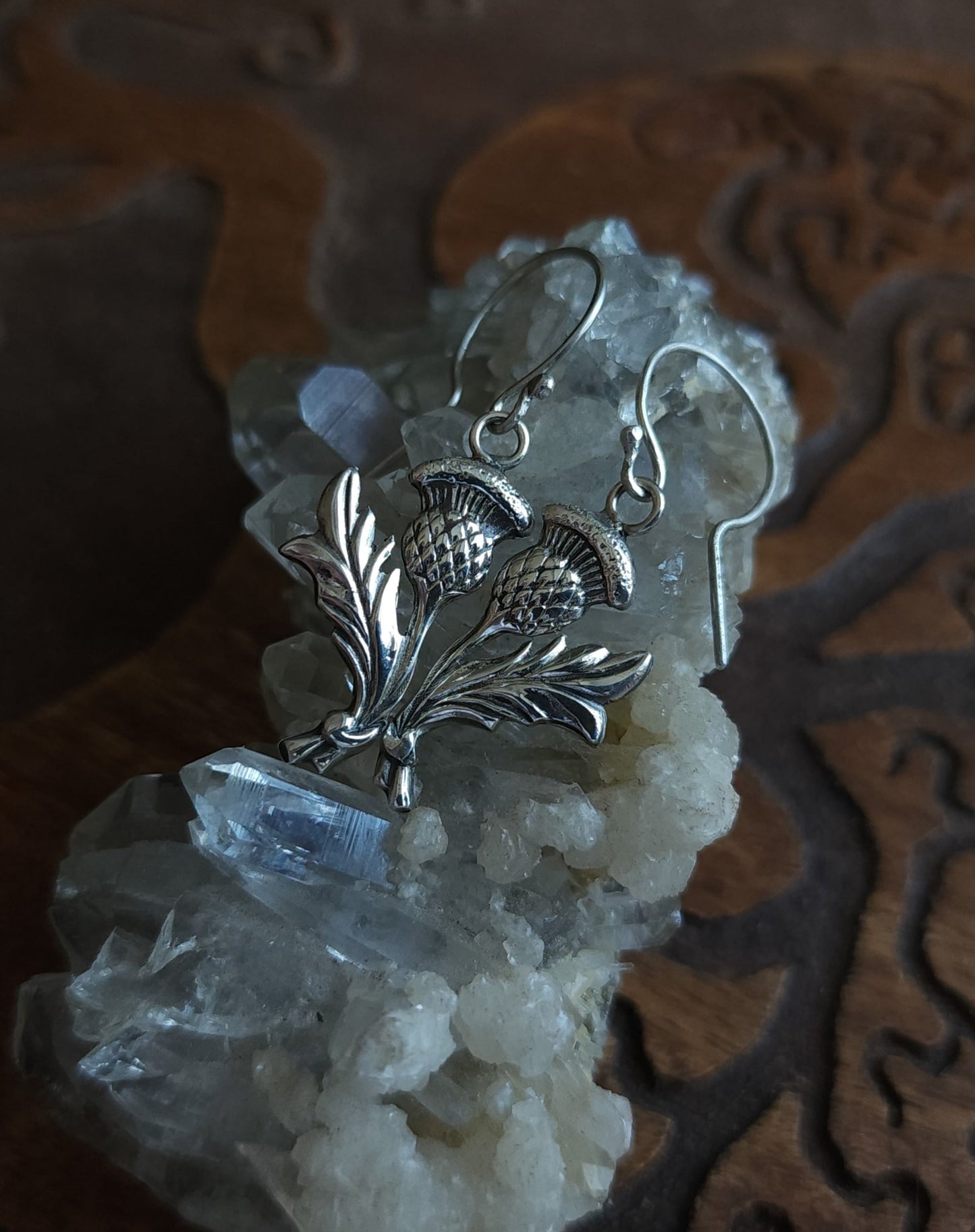 *Made to Order* Sterling Silver Thistle Earrings