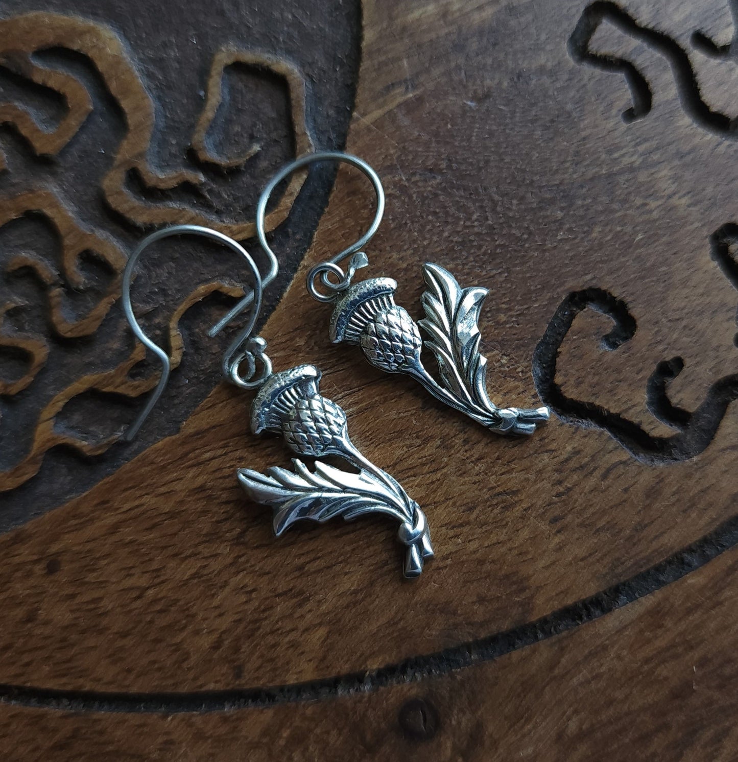*Made to Order* Sterling Silver Thistle Earrings