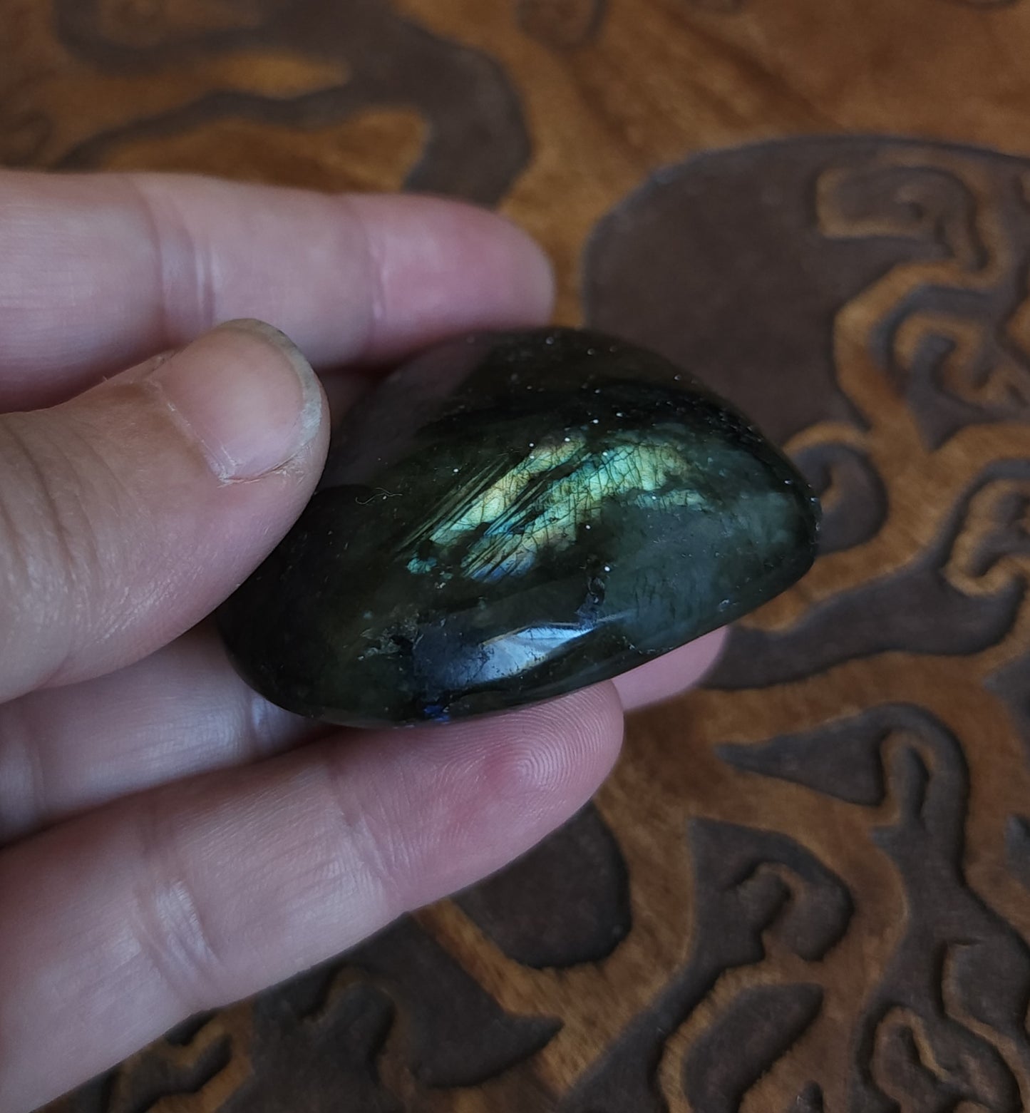 Labradorite Heart