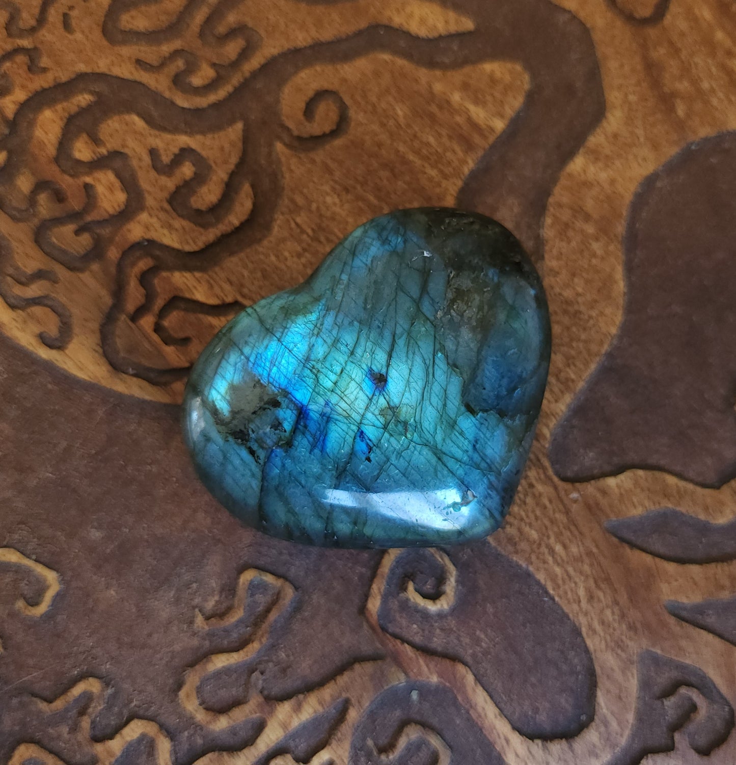 Labradorite Heart