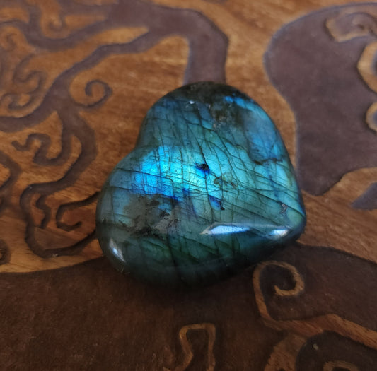 Labradorite Heart