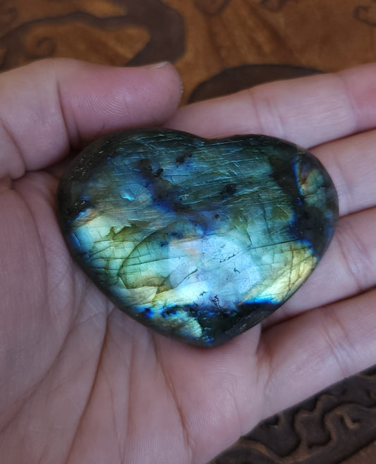 Labradorite Heart