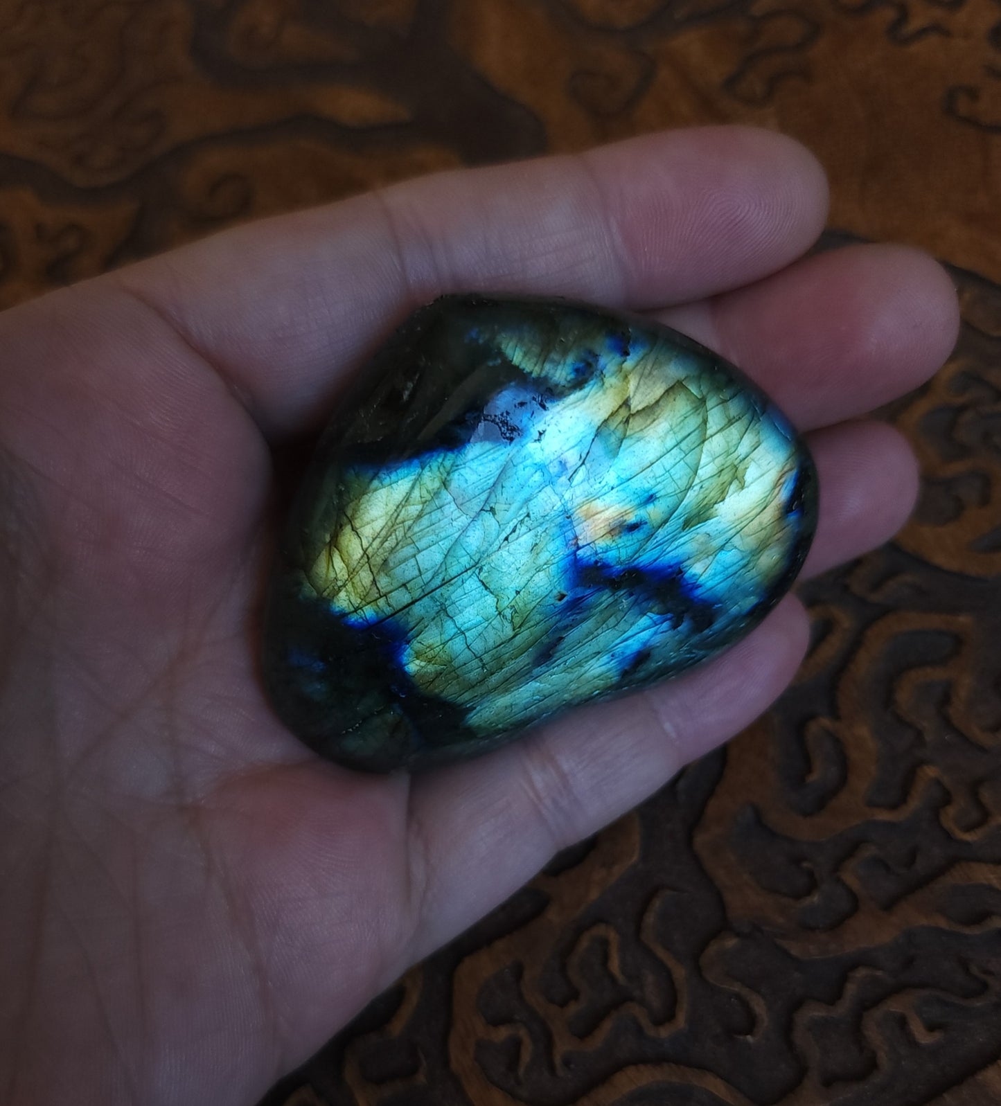 Labradorite Heart
